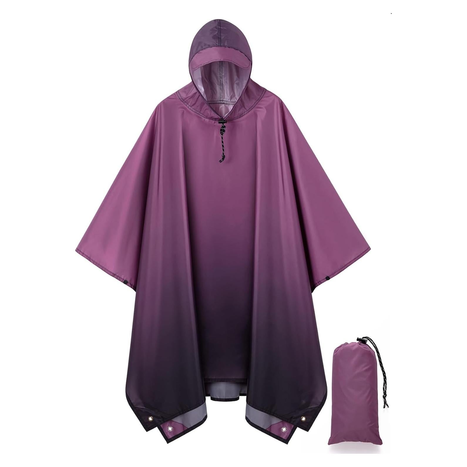 Impermeable Plegable Unisex Ultra-Ligero Morado Degradado