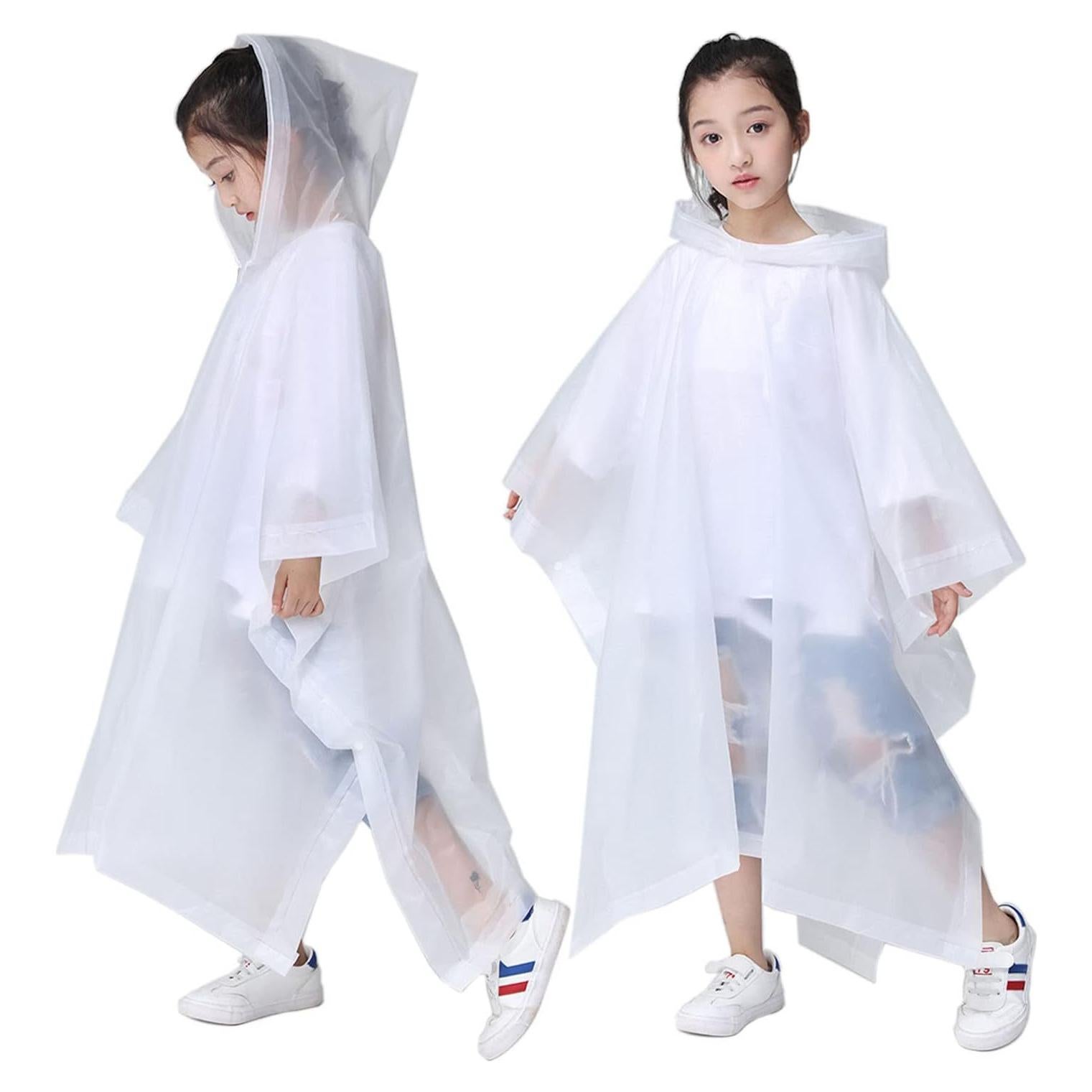 Poncho de Lluvia HLKZONE para Niños 6-13 Años - 2 Paquetes