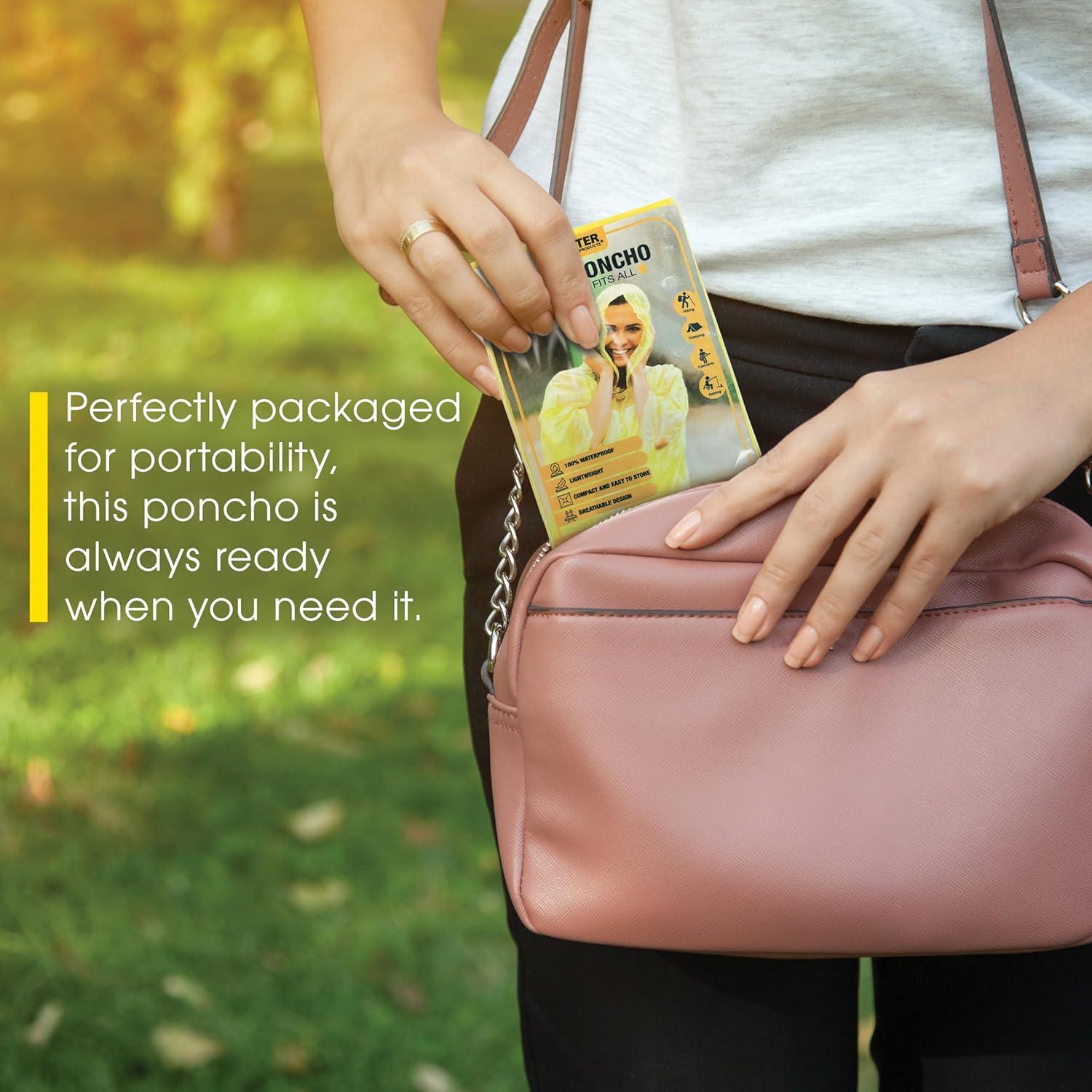 Ponchos Desechables Amarillos con Capucha - Paquete de 5