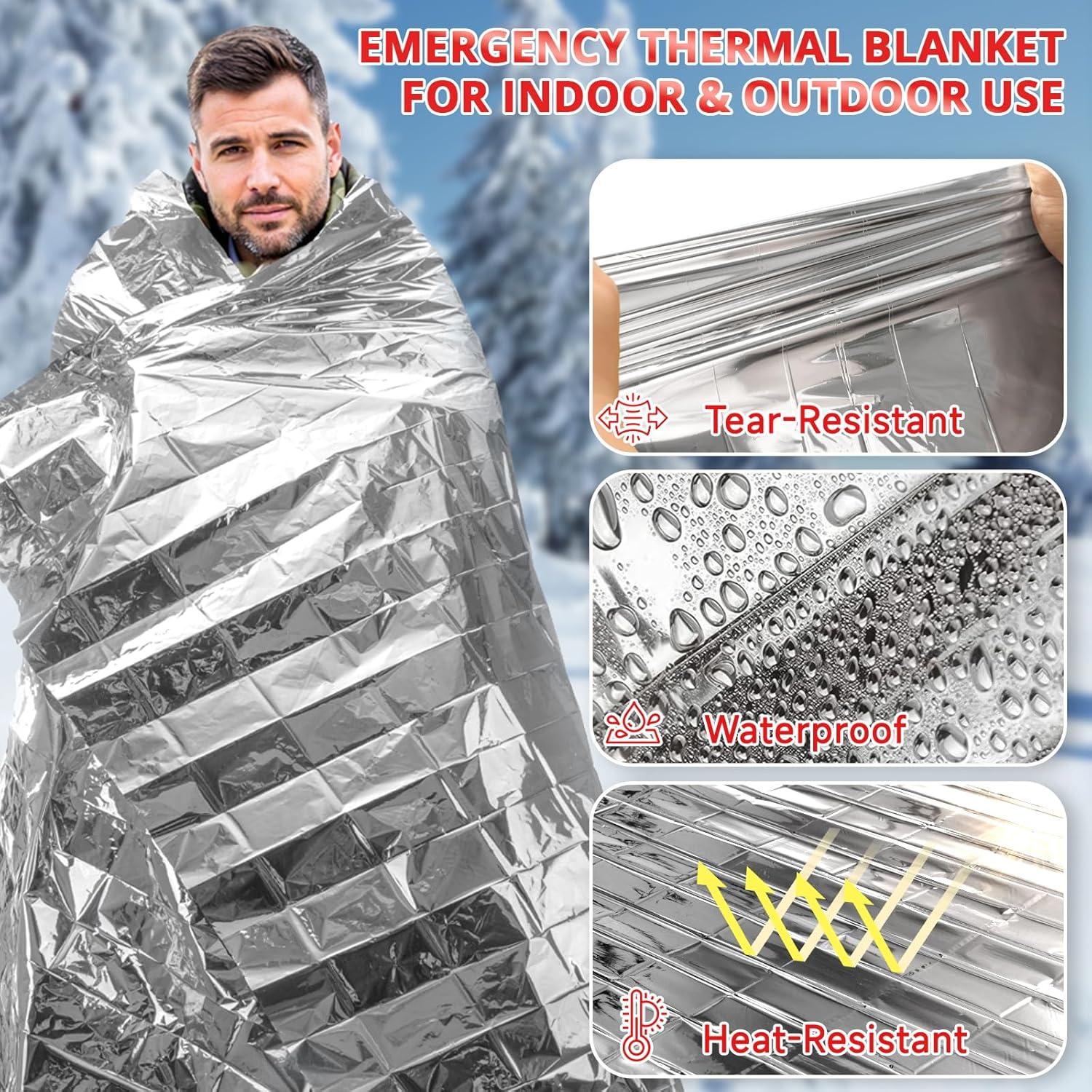 Mantas Térmicas de Emergencia SecuCaptain 4 Paquete 213x160 cm