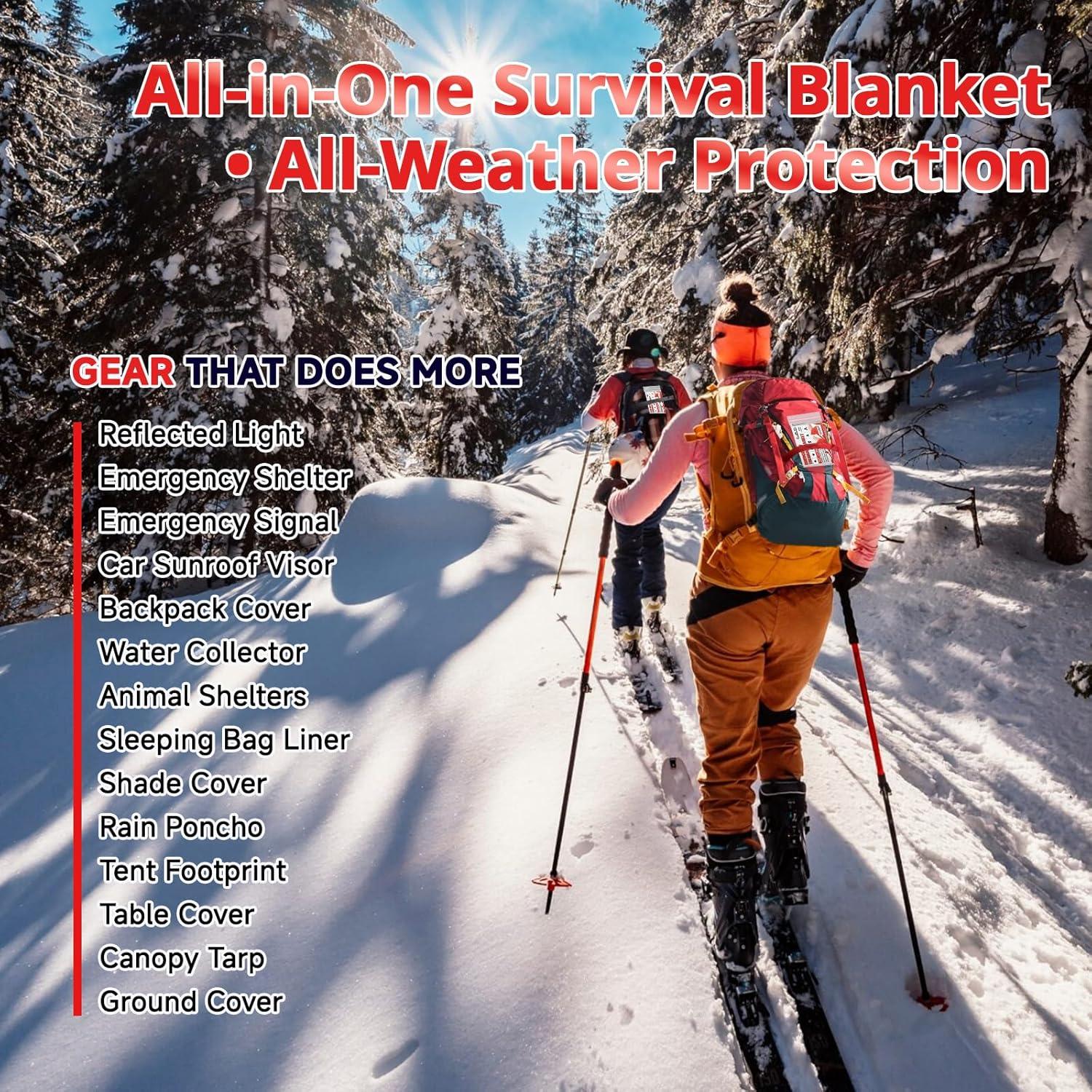 Mantas Térmicas de Emergencia SecuCaptain 4 Paquete 213x160 cm