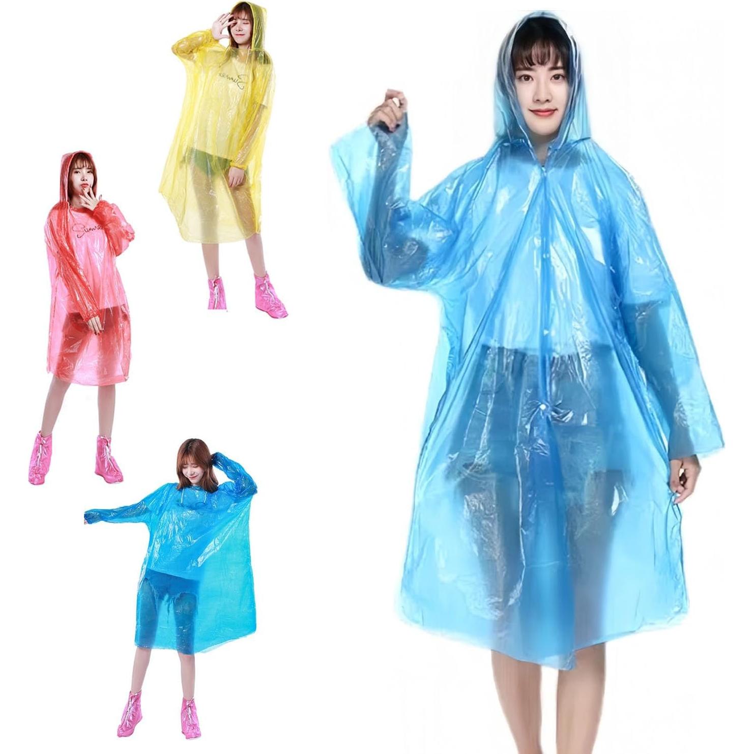 Paquete Familiar de 7 Ponchos de Lluvia Desechables LEKAYIHU