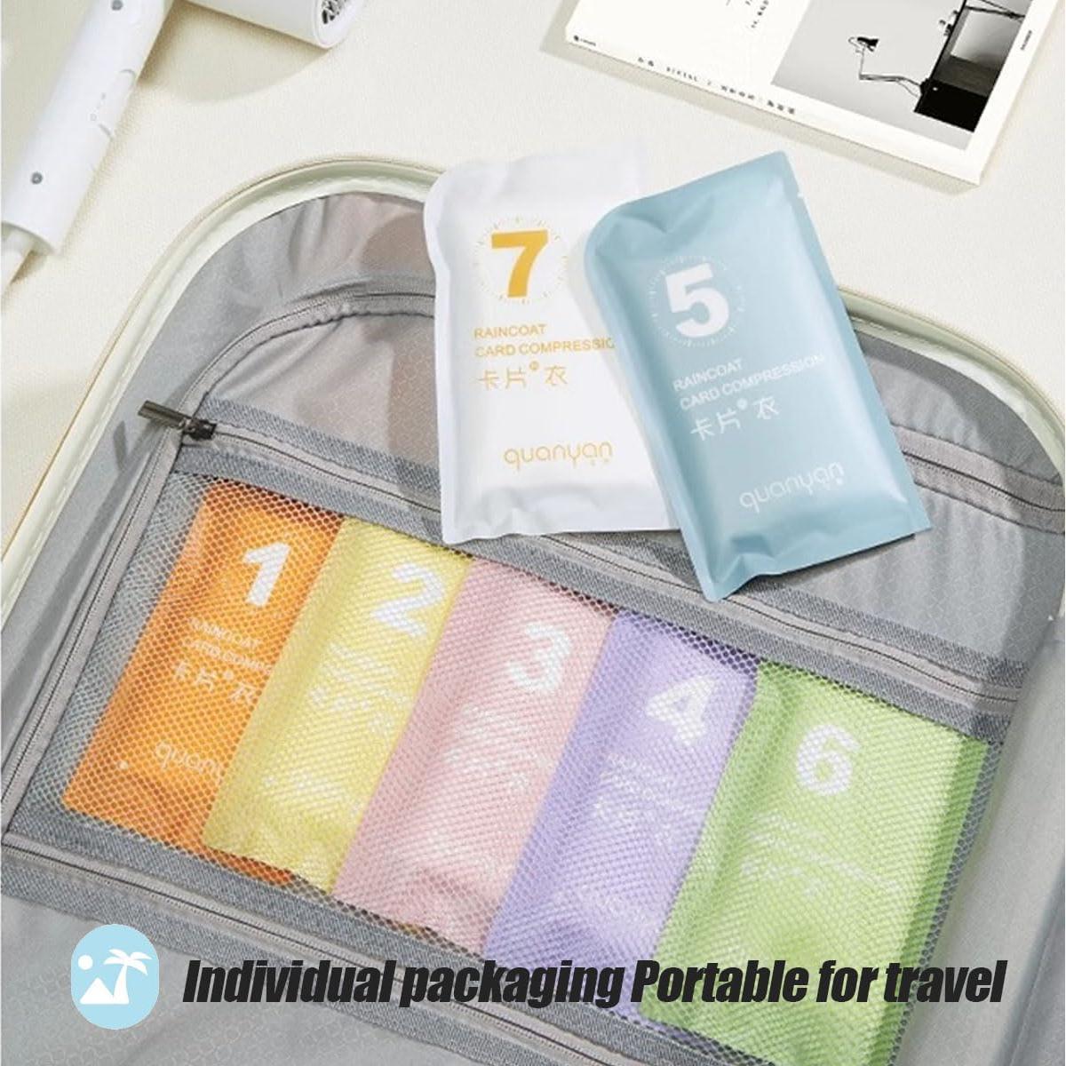 Paquete Familiar de 7 Ponchos de Lluvia Desechables LEKAYIHU