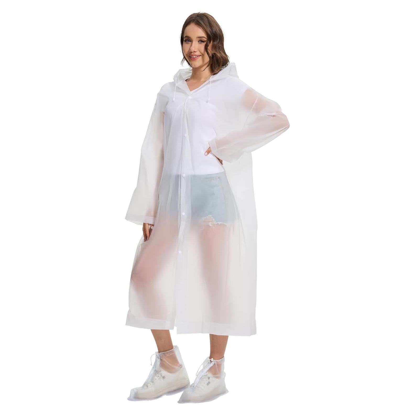 Poncho de Lluvia Reutilizable BATHRINS EVA Adultos + Cubiertas Zapatos