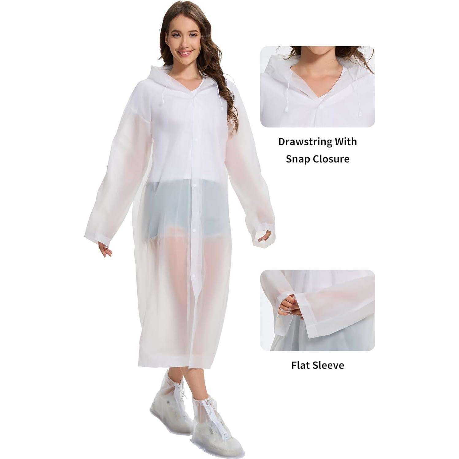 Poncho de Lluvia Reutilizable BATHRINS EVA Adultos + Cubiertas Zapatos