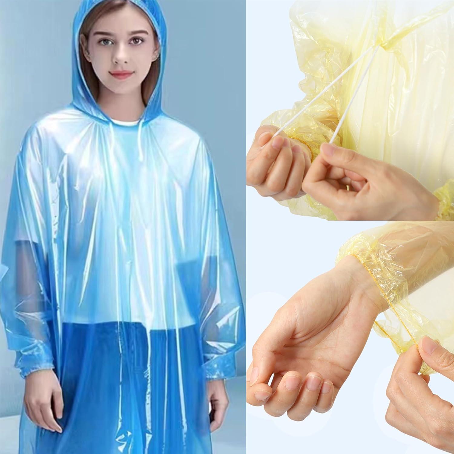 Paquete de 6 Ponchos de Lluvia Desechables DIELLY - Tamaño S