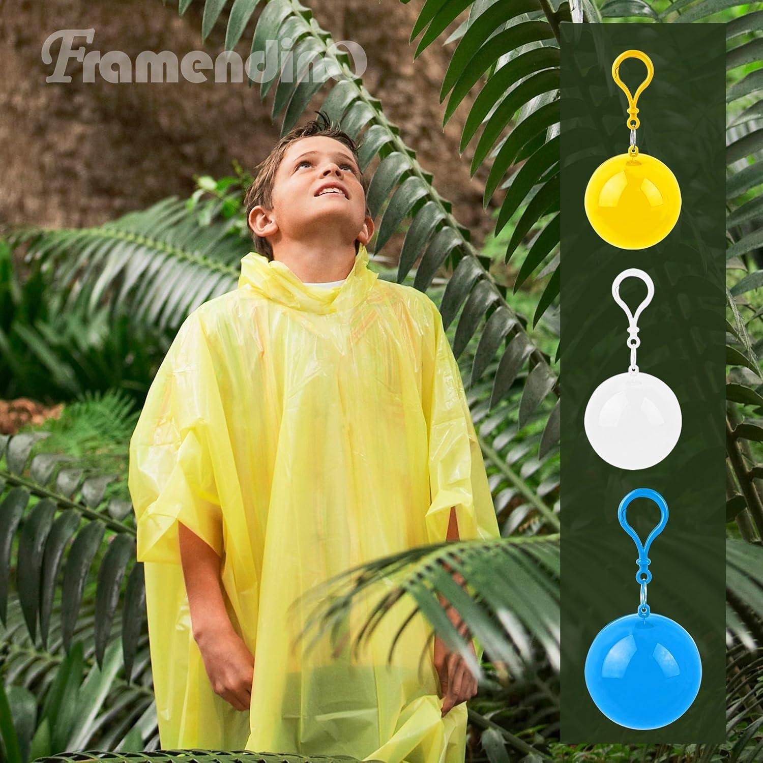 Ponchos de Lluvia Impermeables Framendino - 8 Paquete Unisex