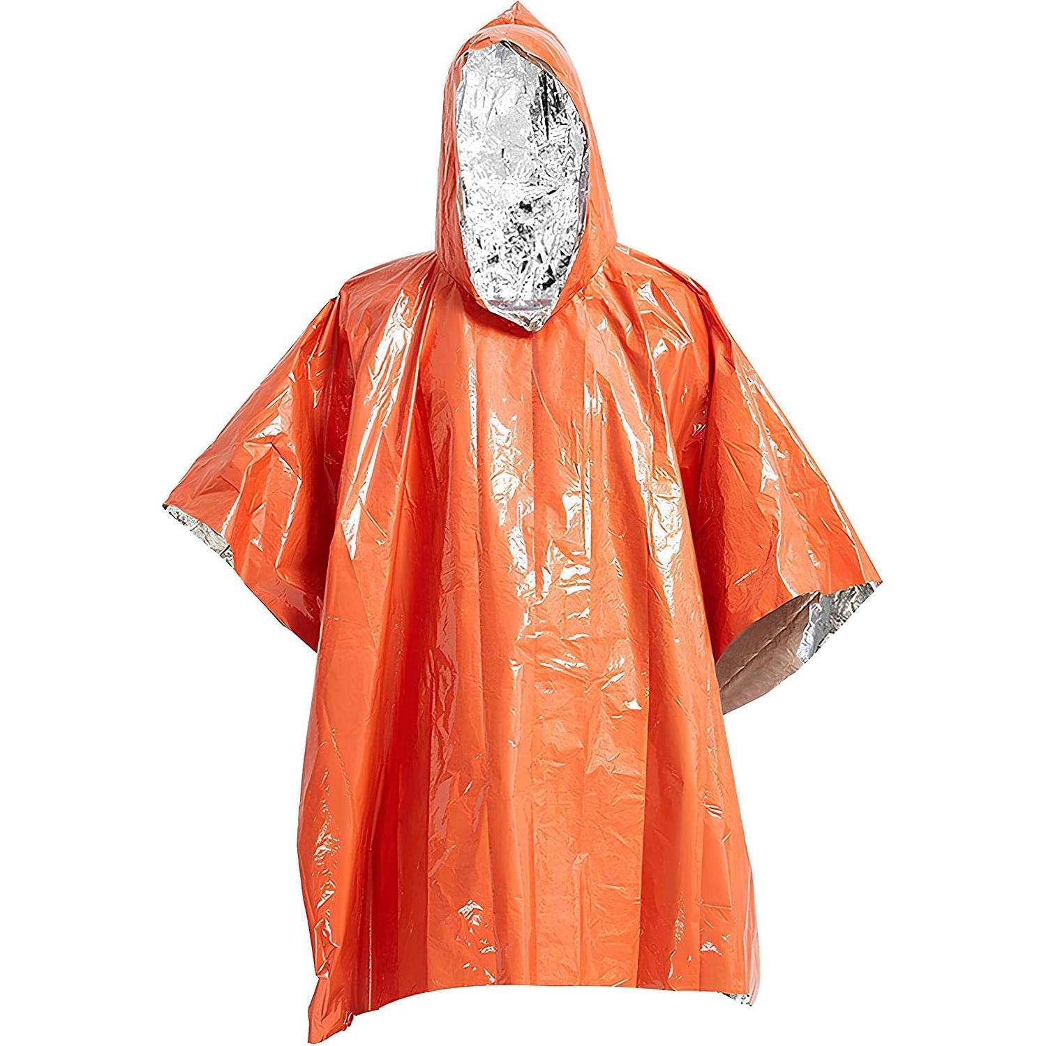 Poncho de Emergencia ELK 4-Pack Mylar Reflectante Naranja
