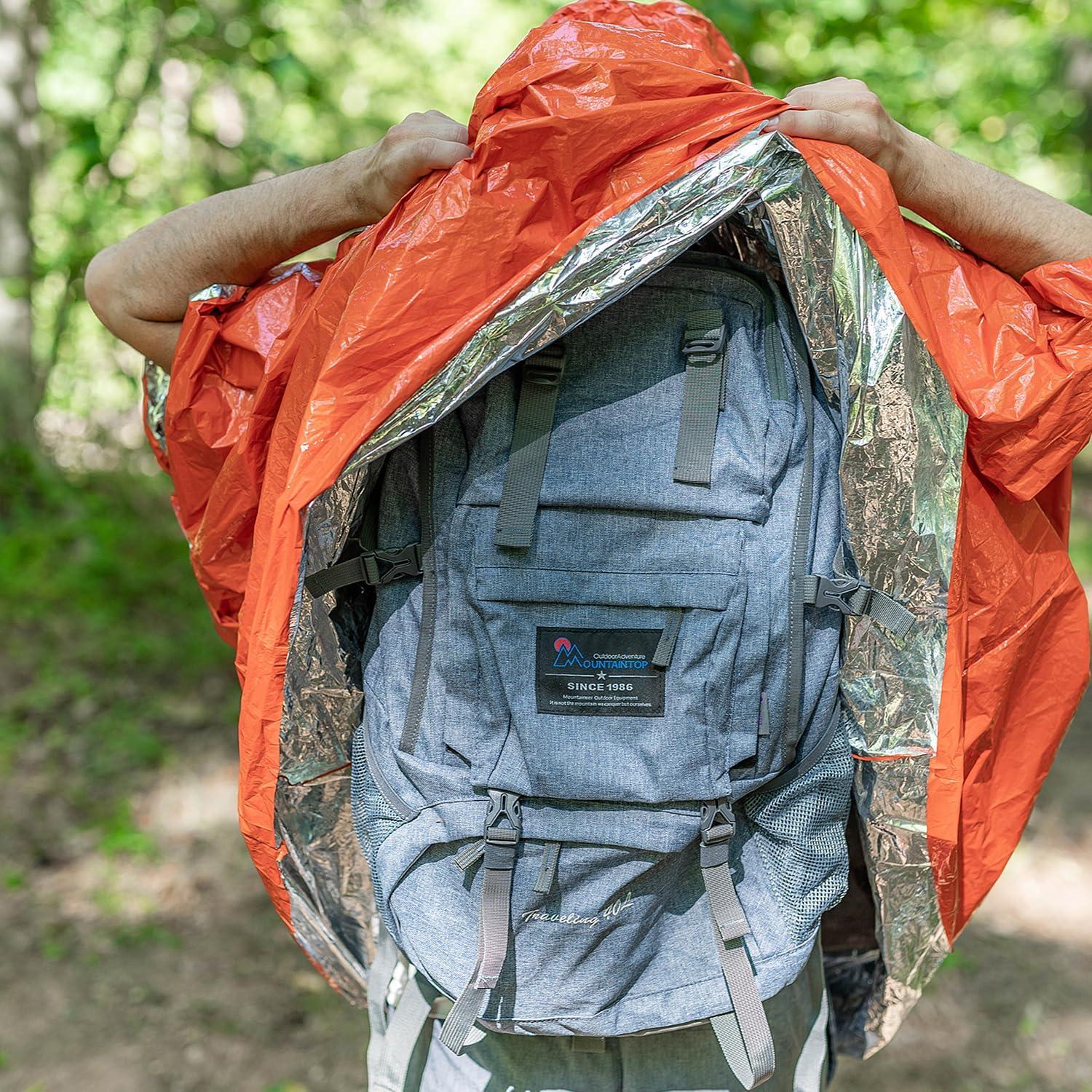Poncho de Emergencia ELK 4-Pack Mylar Reflectante Naranja
