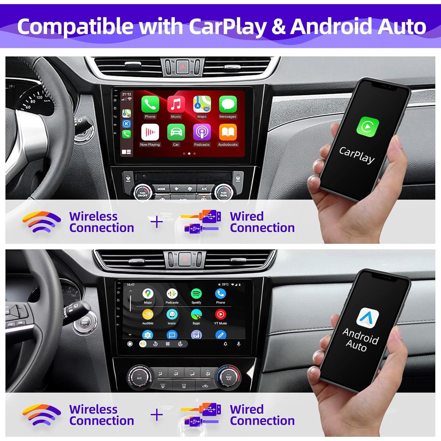 Radio de Coche Android 10" CGOGC con Carplay y GPS para Nissan
