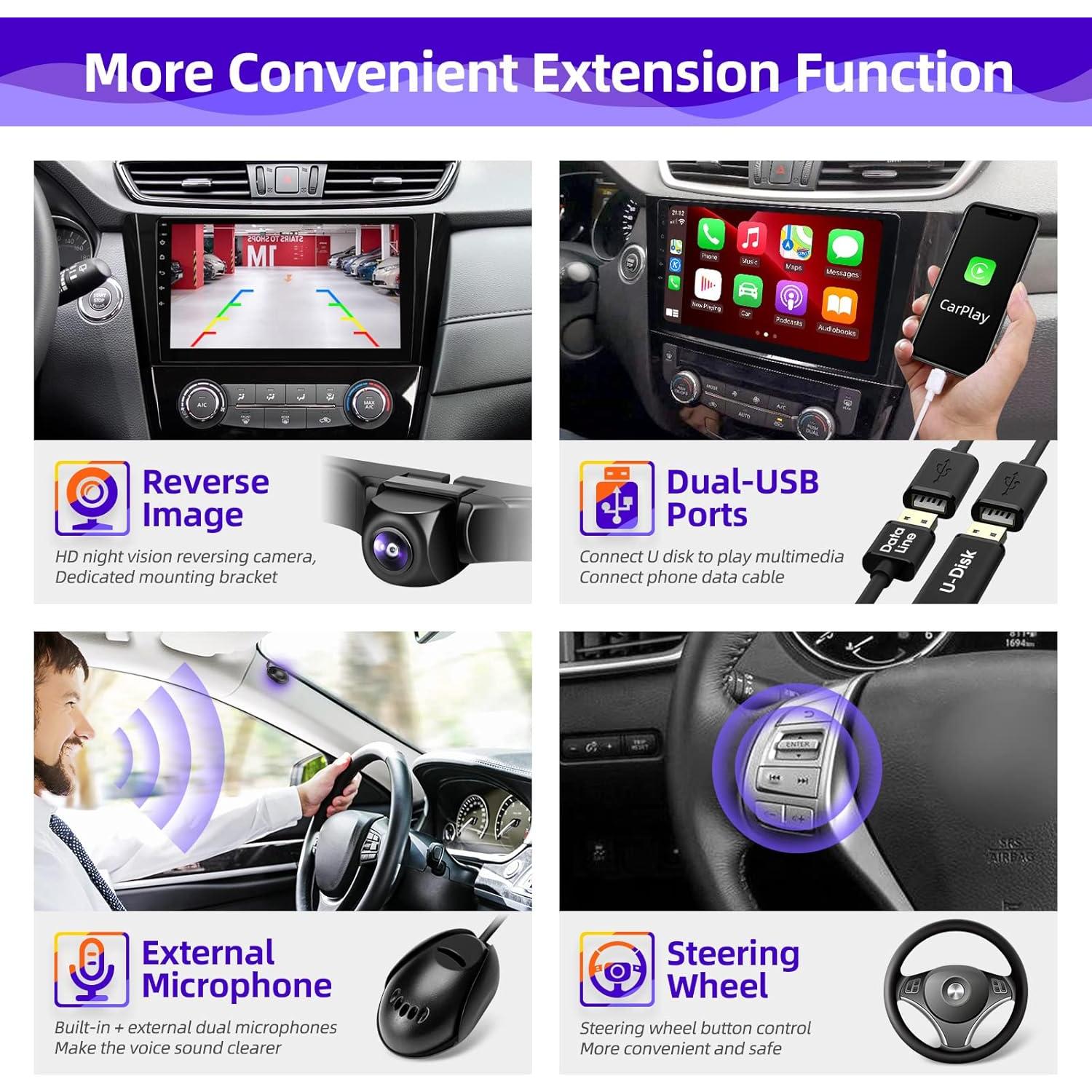 Radio de Coche Android 10" CGOGC con Carplay y GPS para Nissan