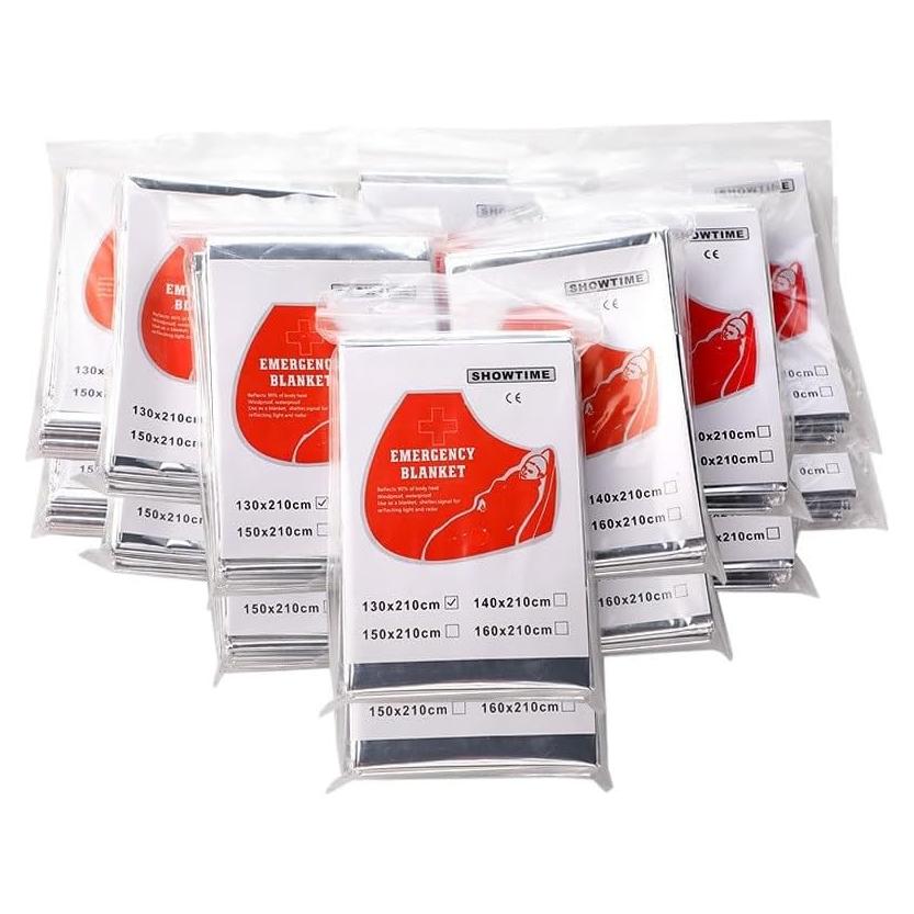 Paquete de 8 mantas de emergencia Mylar HSHINE 213x132 cm
