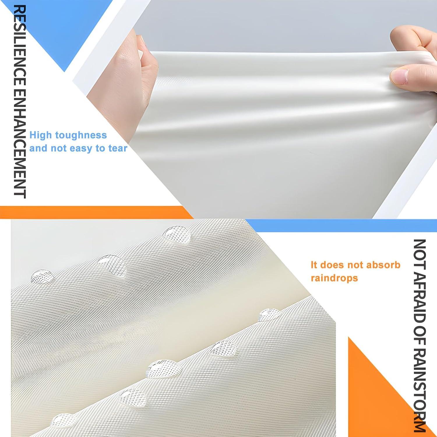 Ponchos de Lluvia Reutilizables EVA 2 Pcs Blancos para Adultos