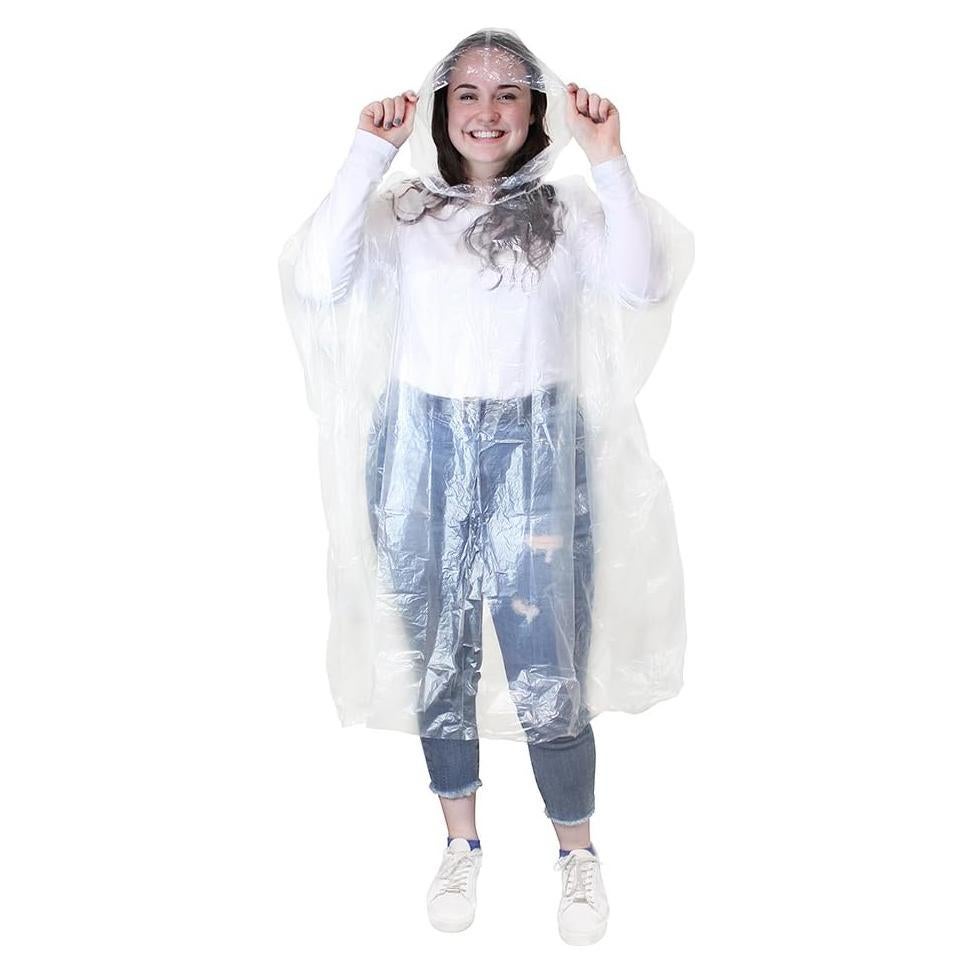 Paquete de 4 Ponchos de Lluvia Impermeables eBuyGB 127x100cm