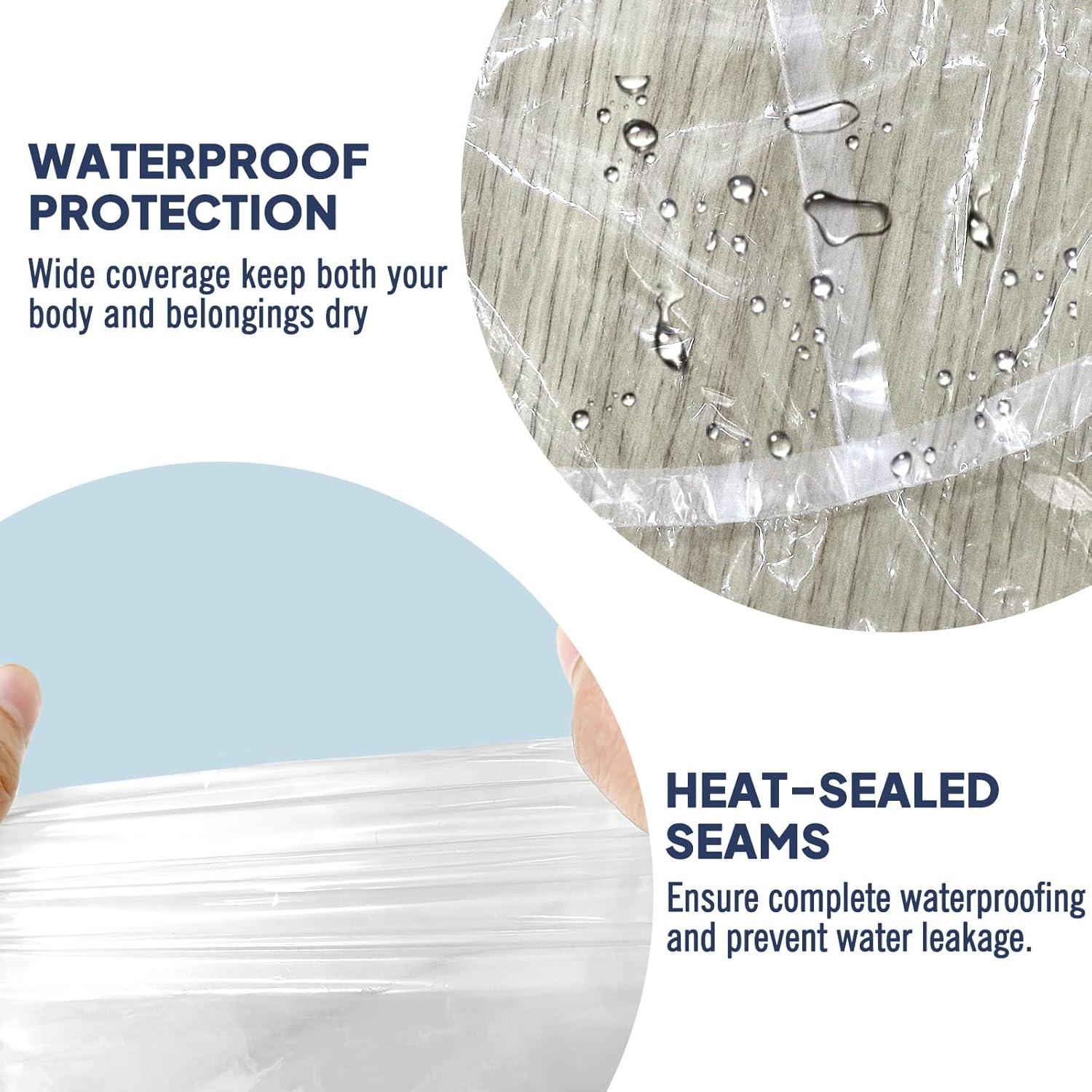 Poncho desechable ANYOO impermeable para adultos - Paquete de 10