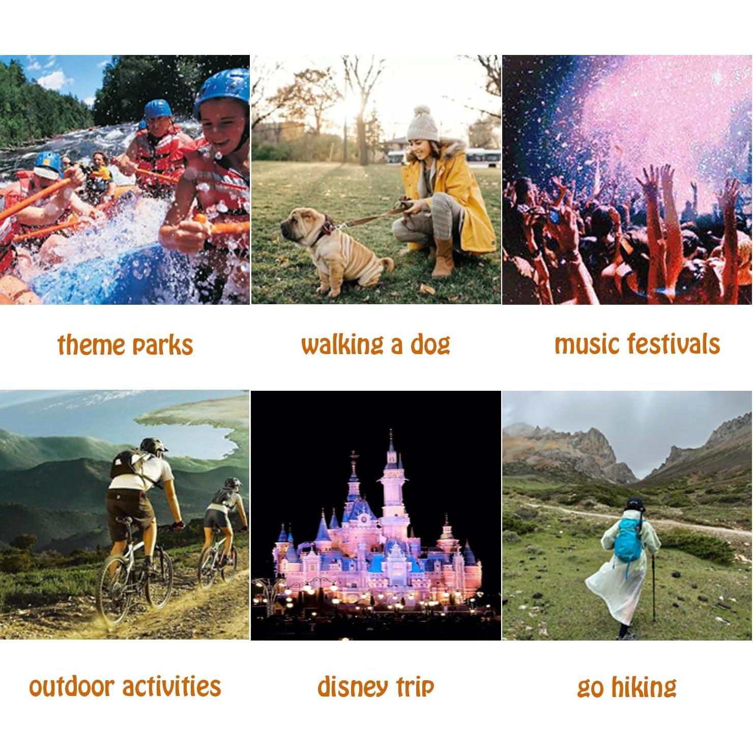 Ponchos de Lluvia Reutilizables HLKZONE - Paquete de 2 Adultos