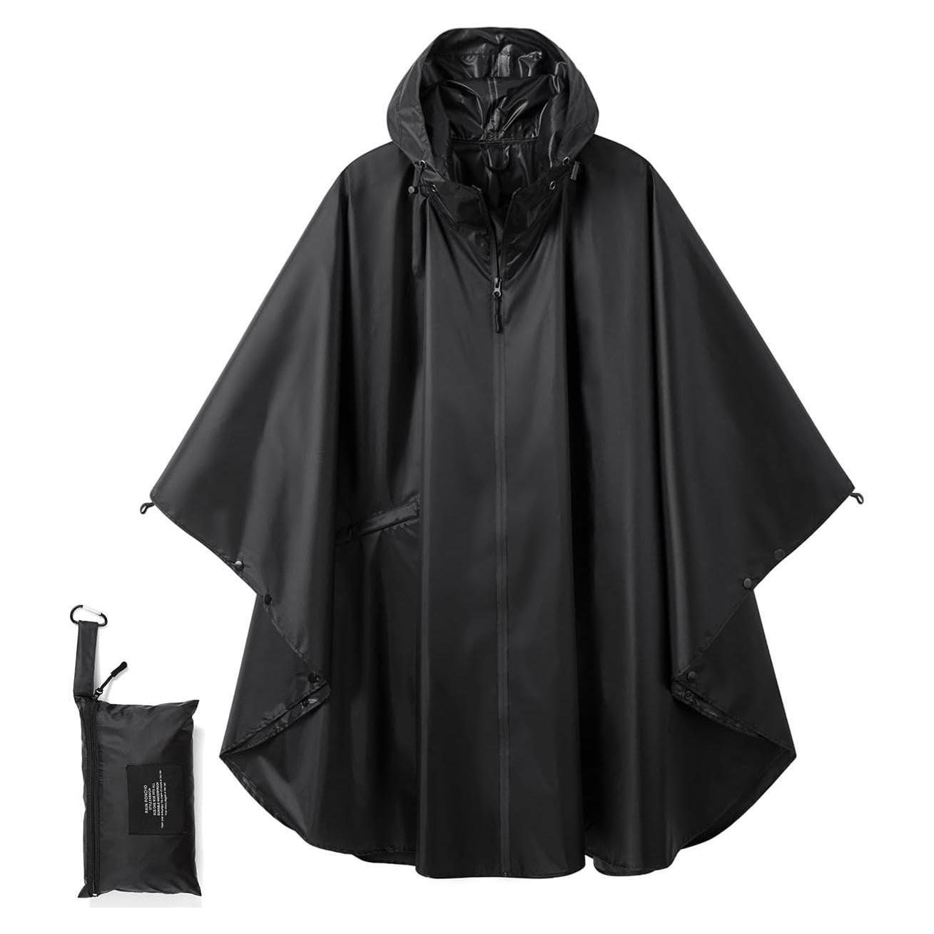 Poncho de Lluvia Impermeable con Capucha para Adultos