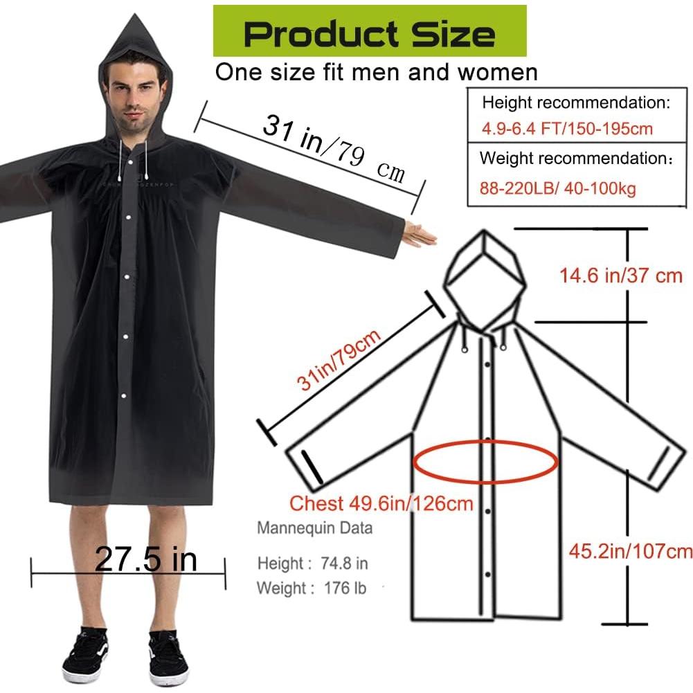 Chubasqueros Reutilizables EVA 2 Paquete Adultos Impermeables