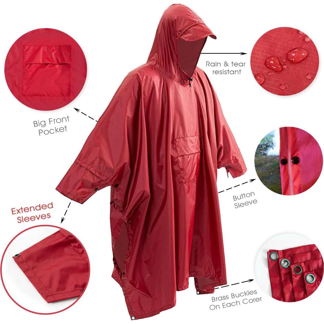 Poncho de Lluvia Unisex Cosmine TLM31 Impermeable 3 en 1