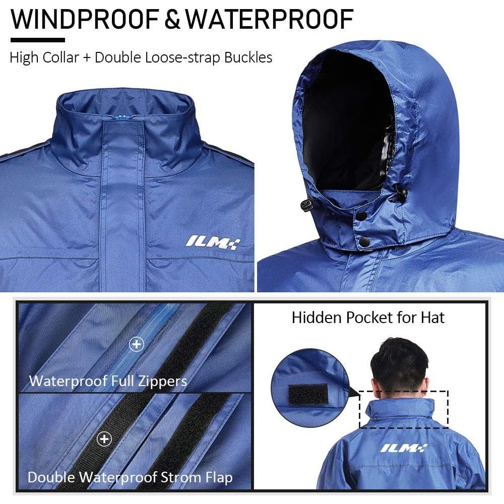 Traje de Lluvia ILM RS02 para Motocicleta Hombre Impermeable