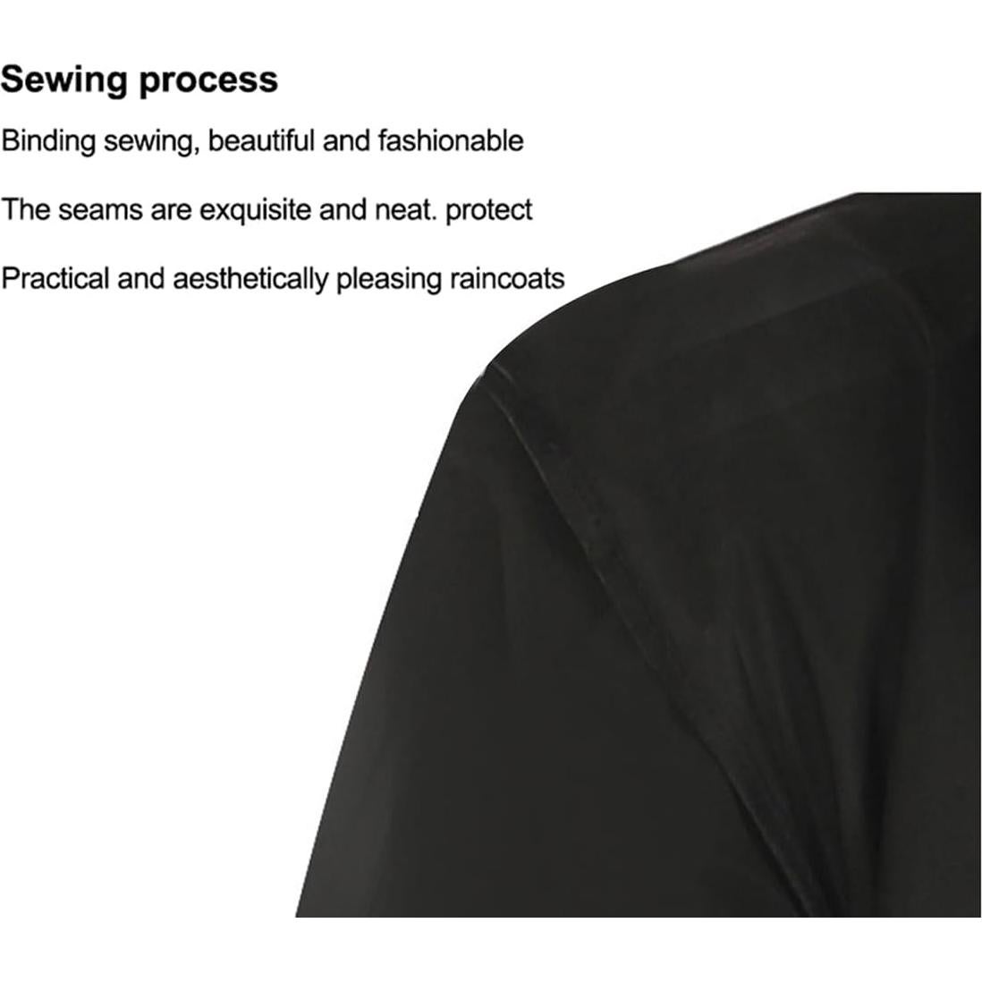 Abrigo de Lluvia Reutilizable EVA Negro XXL para Hombre