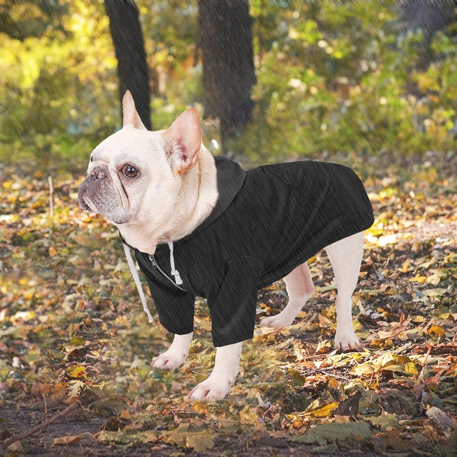 Impermeable para perros Morezi XL Negro - Chaqueta de lluvia