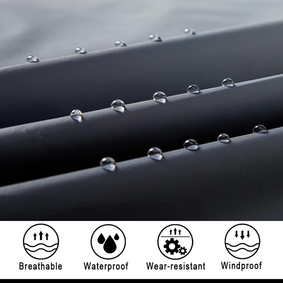 Poncho de Lluvia Impermeable POWINSUN Talla Única Gris Gradiente