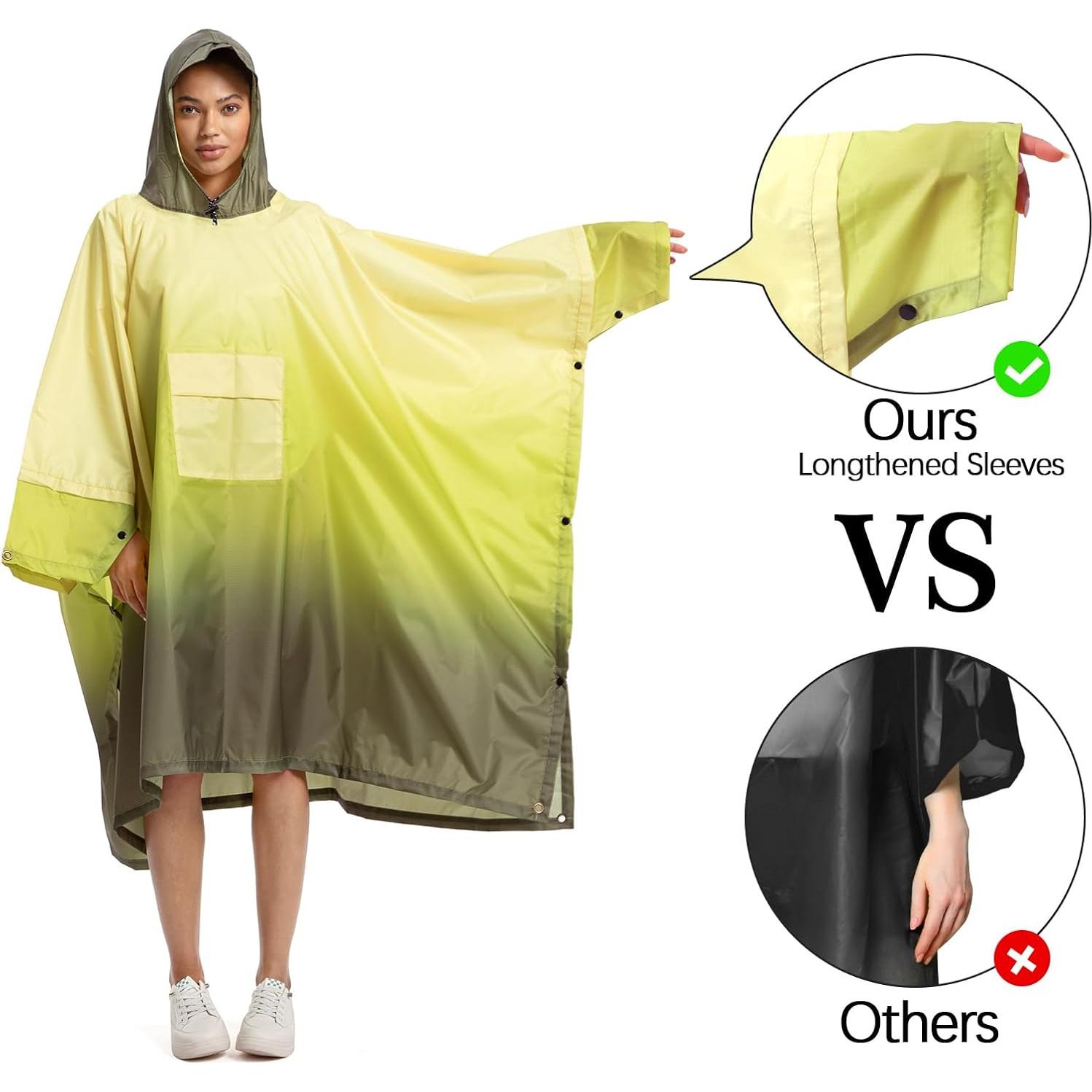 Poncho de Lluvia NUUR Impermeable para Mujeres Unisex S-XXL