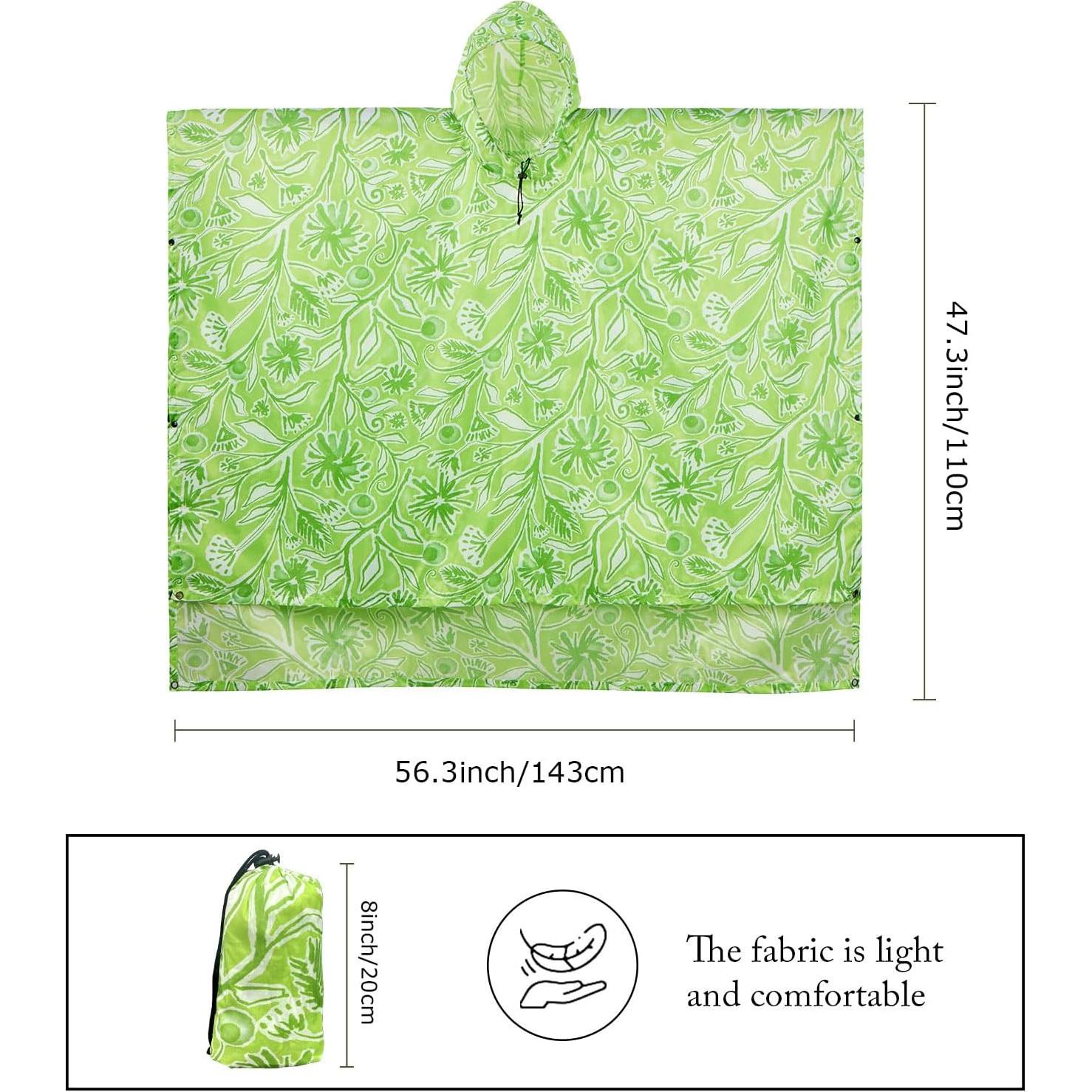 Poncho de Lluvia Impermeable QIANQUHUI Unisex 220x140 cm