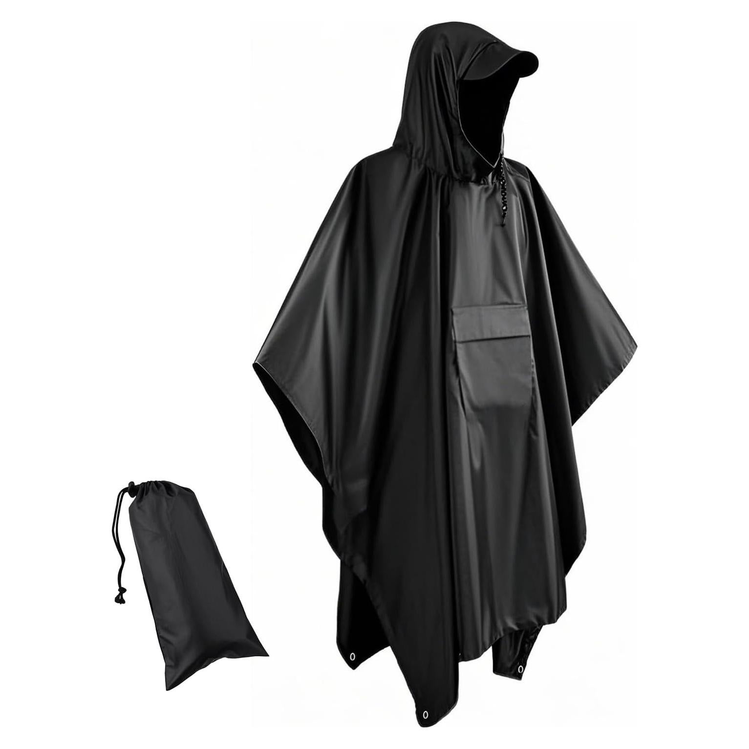 Poncho de Lluvia Impermeable Unisex Ligero con Capucha