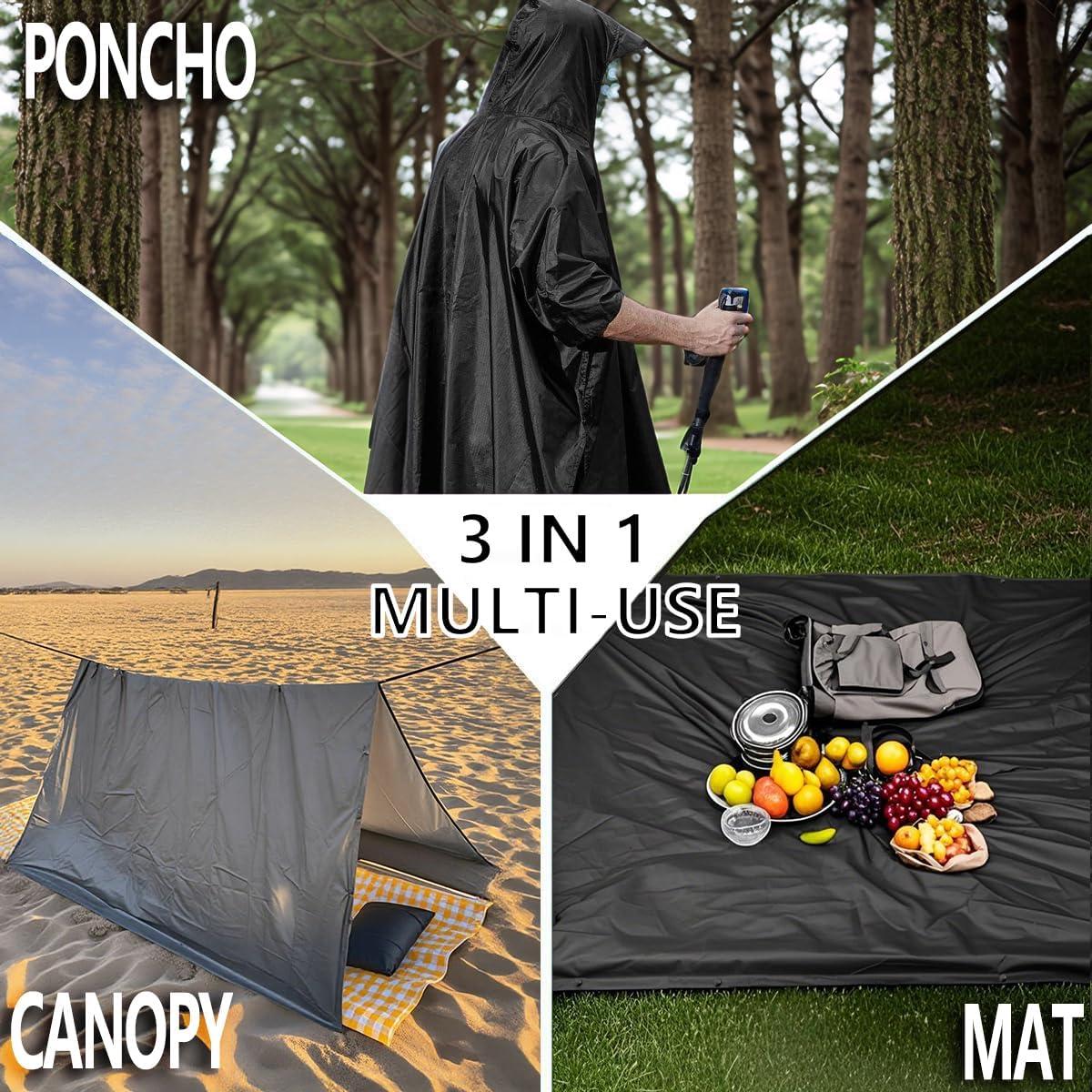 Poncho de Lluvia Impermeable Unisex Ligero con Capucha