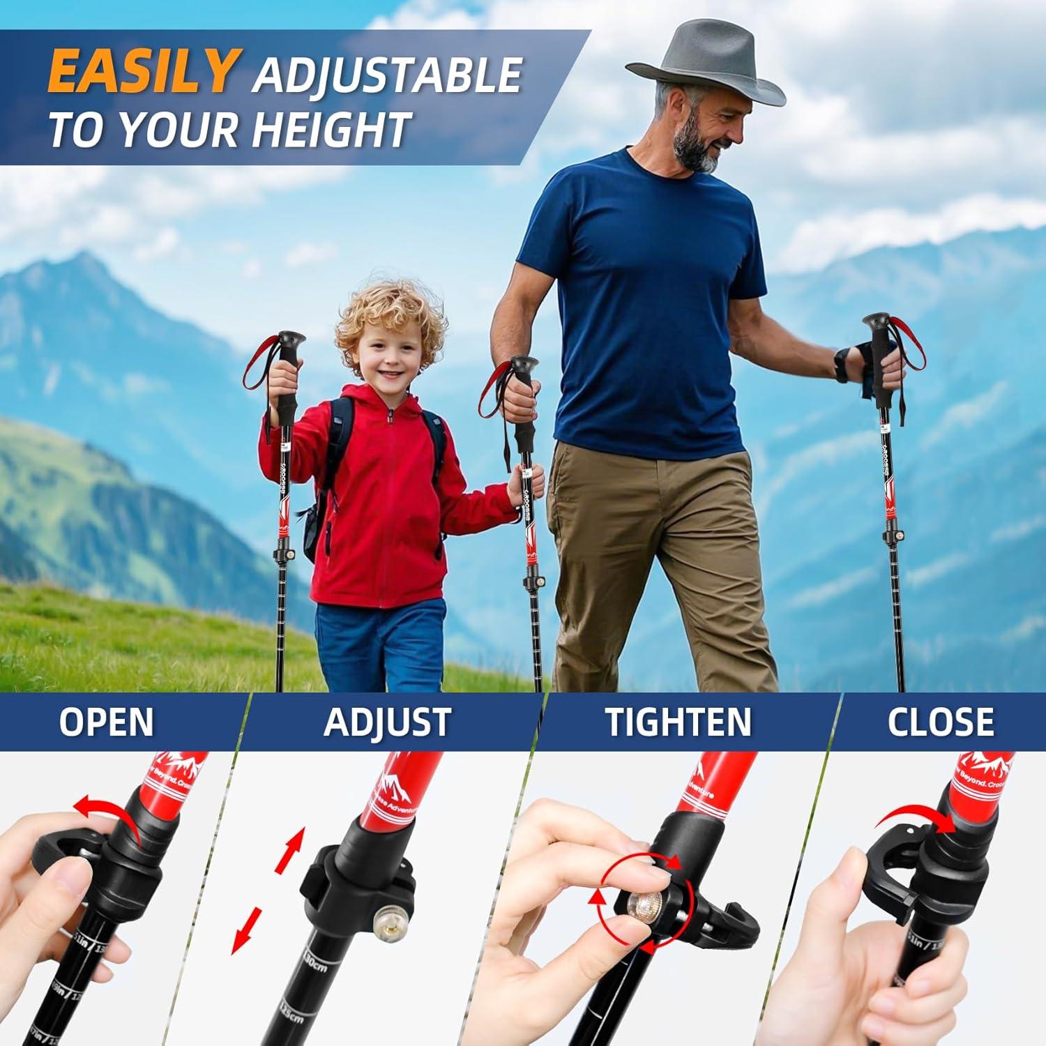 Bastones de Senderismo Croosseoutdoors Ajustables 2 Piezas