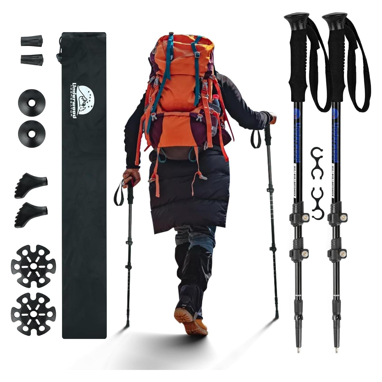 Bastones de Trekking Plegables Underwood 2 Piezas Aluminio