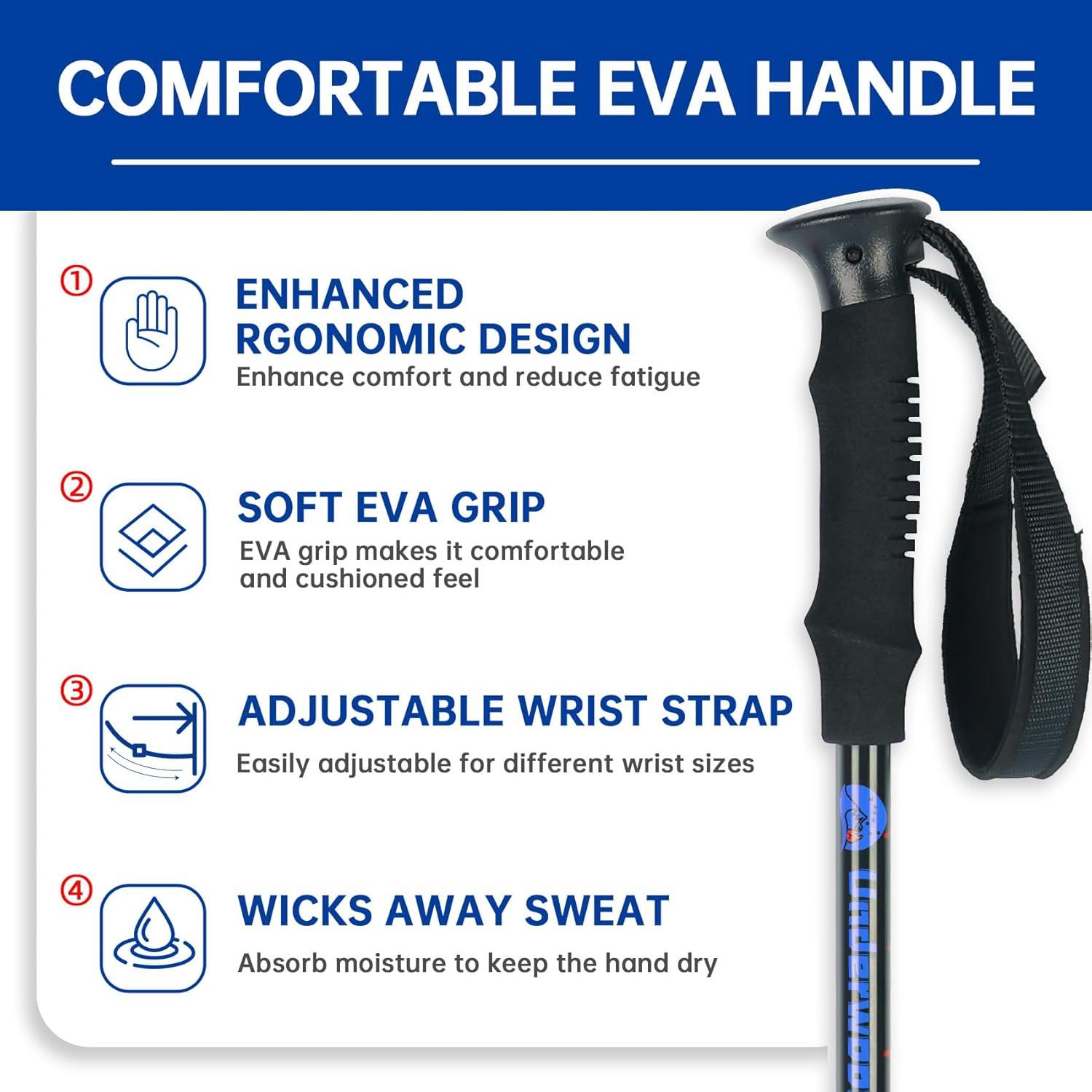 Bastones de Trekking Plegables Underwood 2 Piezas Aluminio