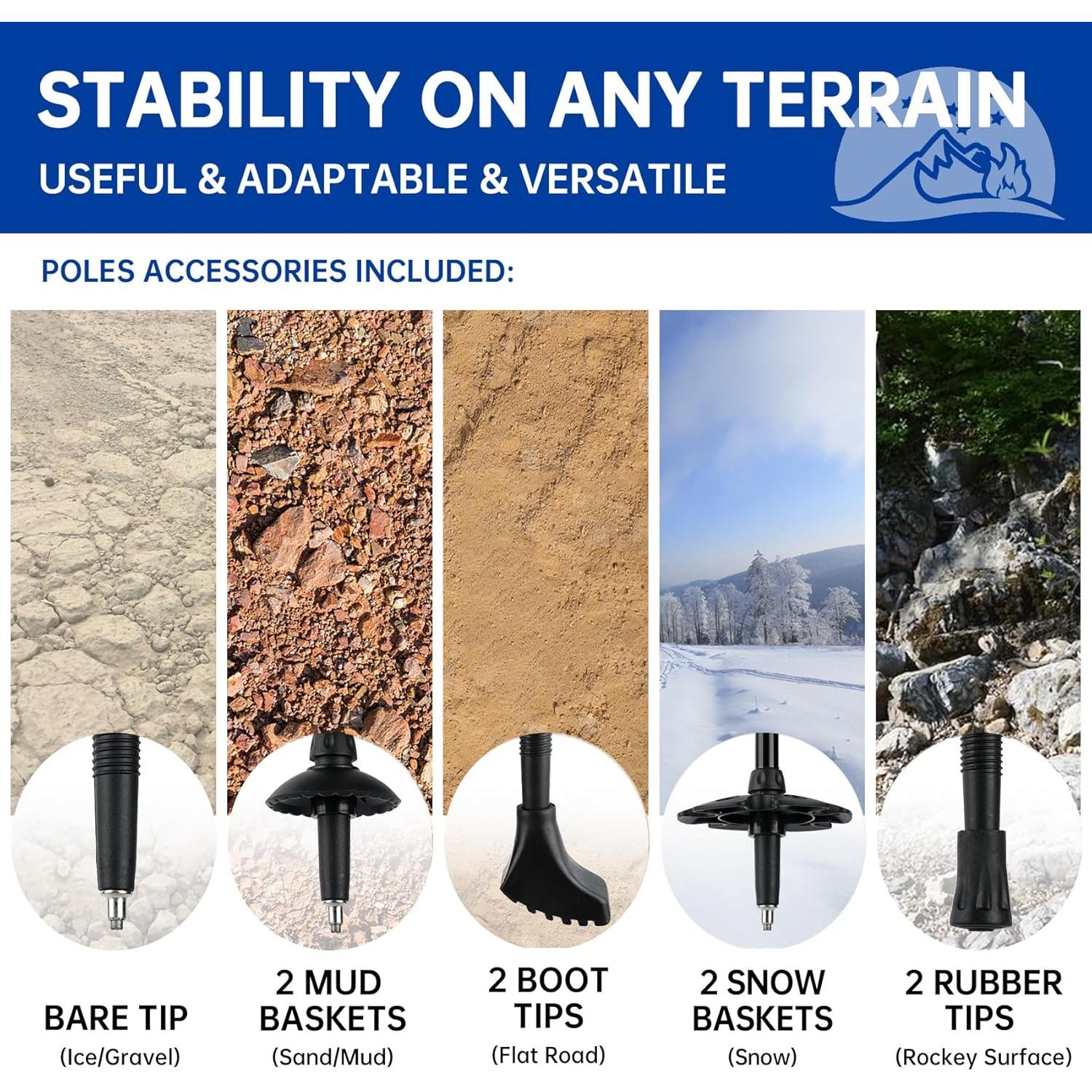 Bastones de Trekking Plegables Underwood 2 Piezas Aluminio