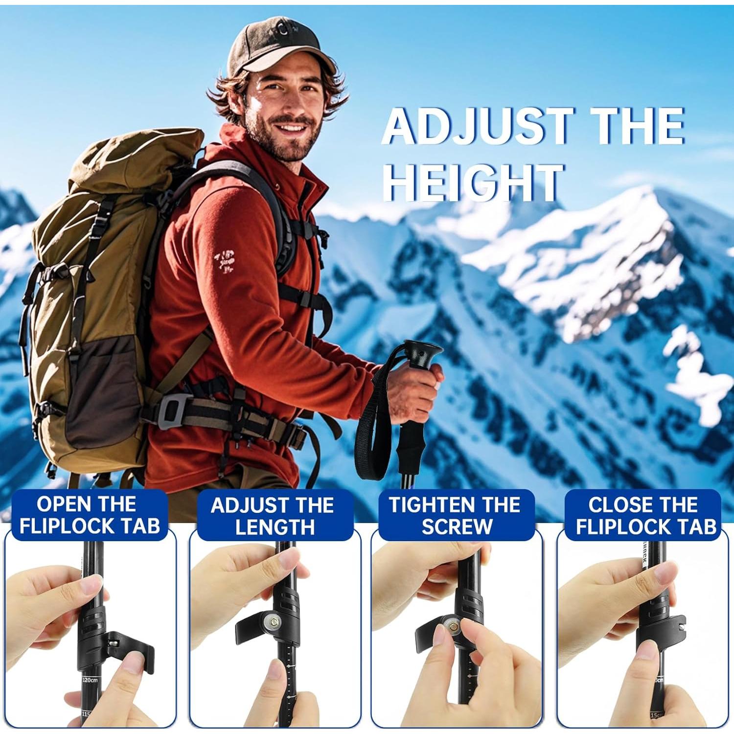 Bastones de Trekking Plegables Underwood 2 Piezas Aluminio