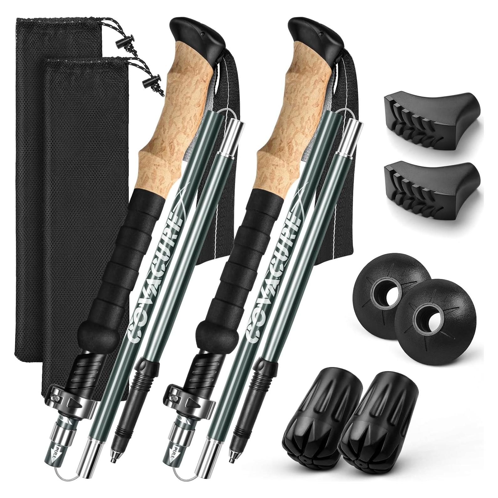 Bastones de Senderismo COVACURE TP-05 Plegables Antichoque 0.75 kg