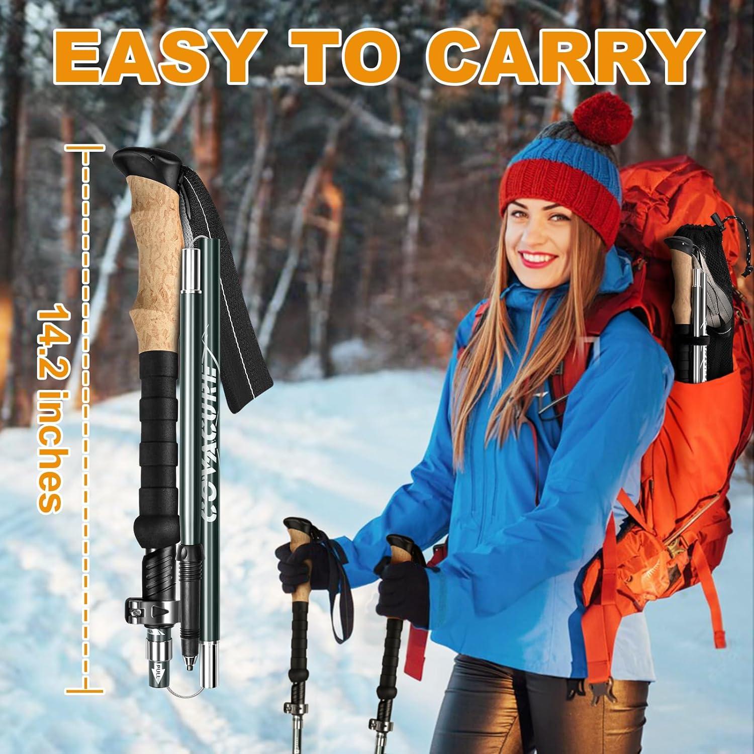 Bastones de Senderismo COVACURE TP-05 Plegables Antichoque 0.75 kg