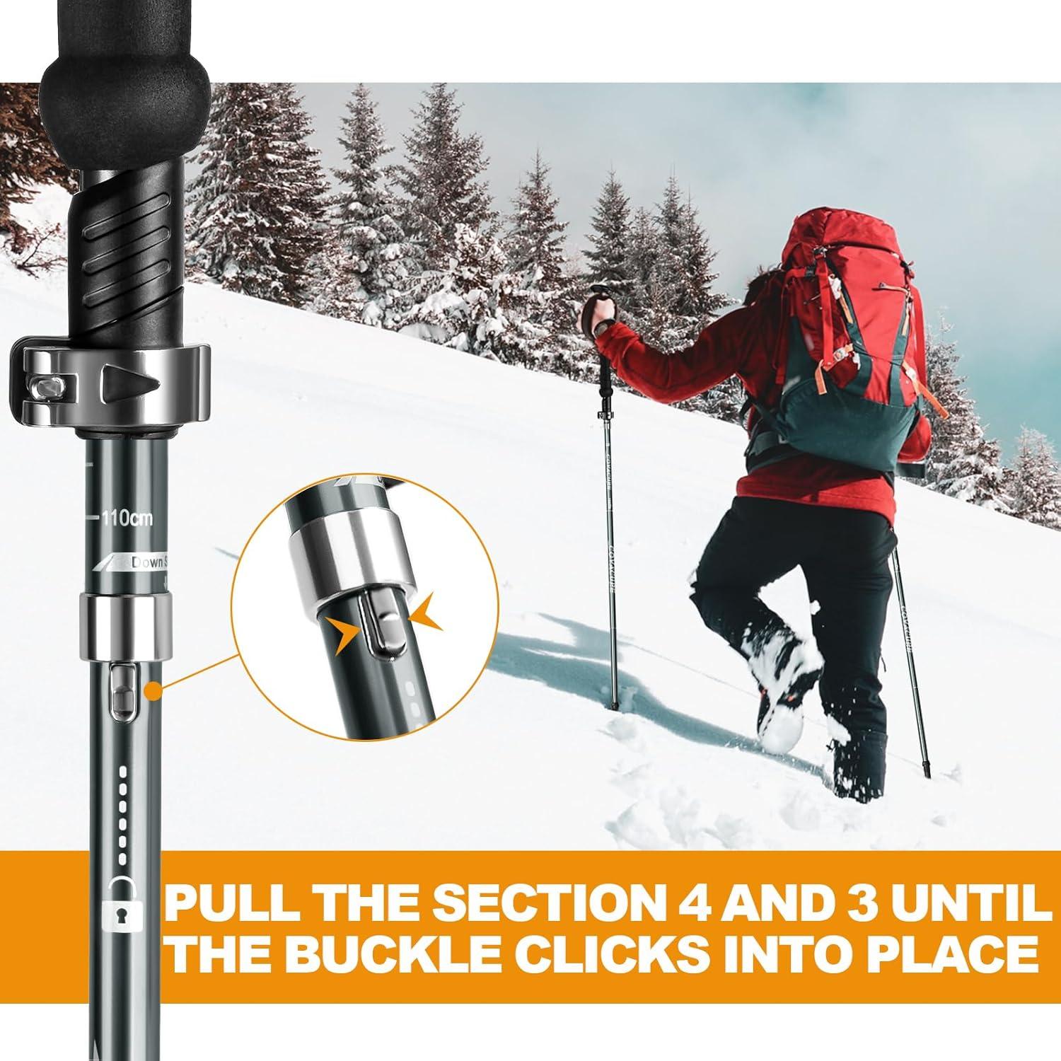 Bastones de Senderismo COVACURE TP-05 Plegables Antichoque 0.75 kg