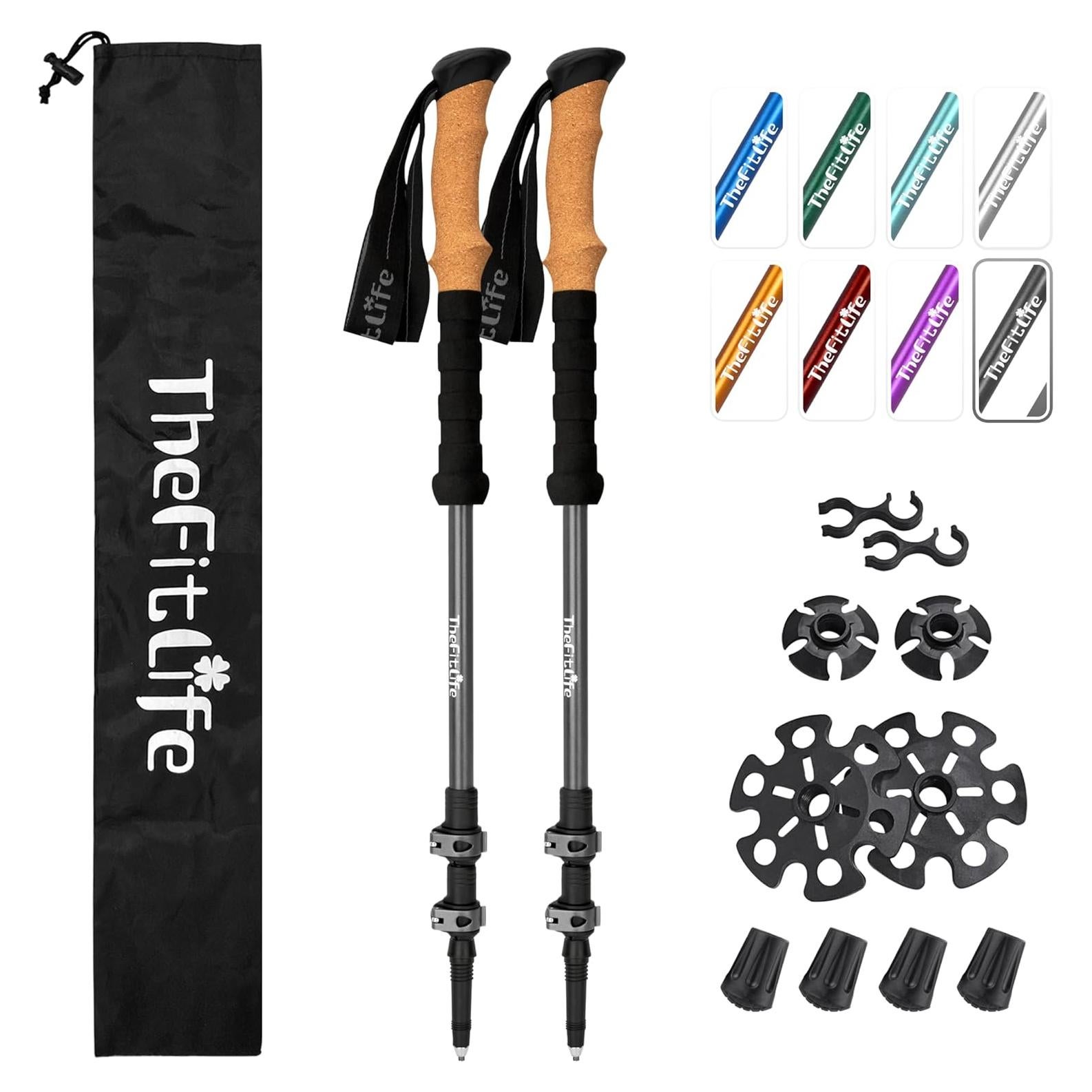 Bastones de Senderismo TheFitLife Aluminio 7075 Telescópicos