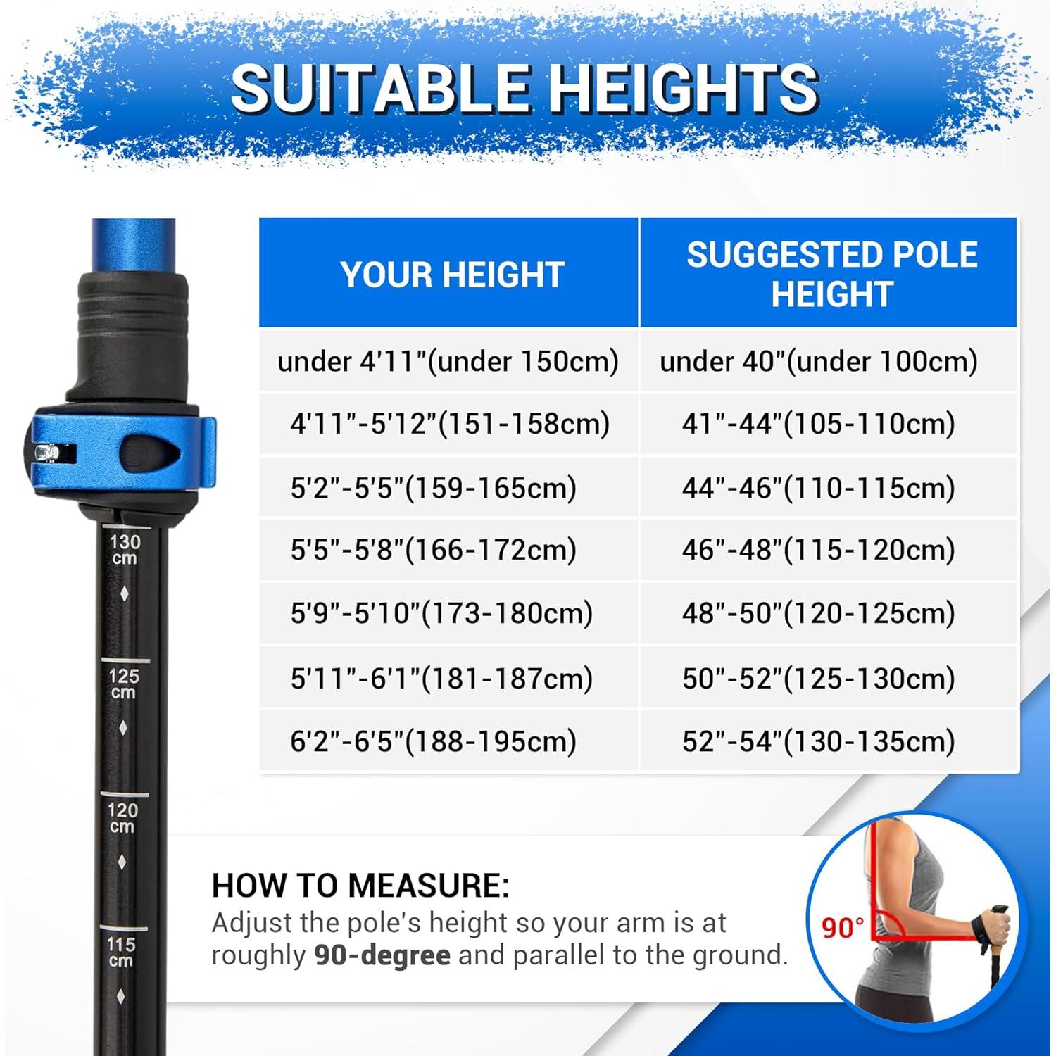 Bastones de Senderismo TheFitLife Aluminio 7075 Telescópicos