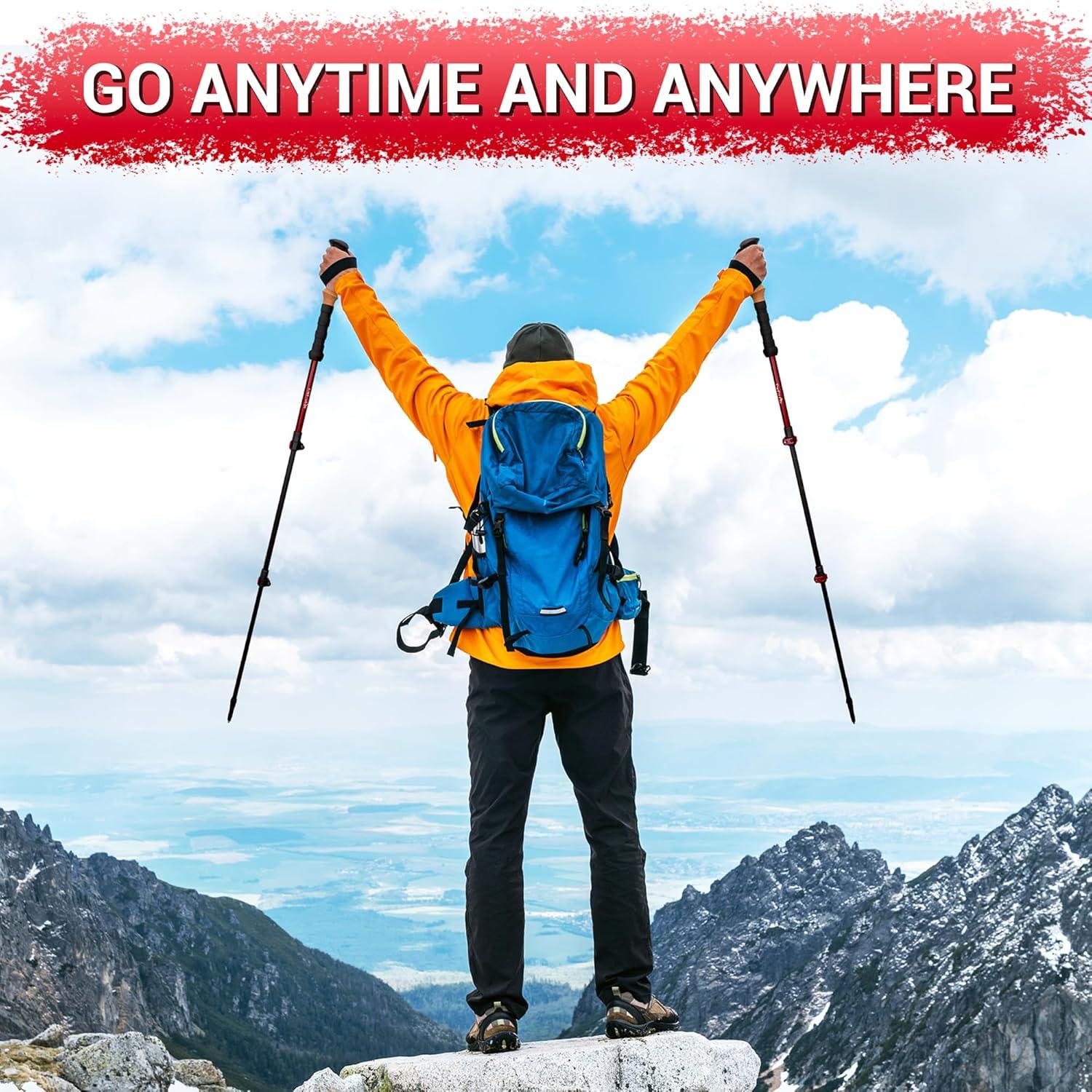 Bastones de Senderismo TheFitLife Aluminio 7075 Telescópicos