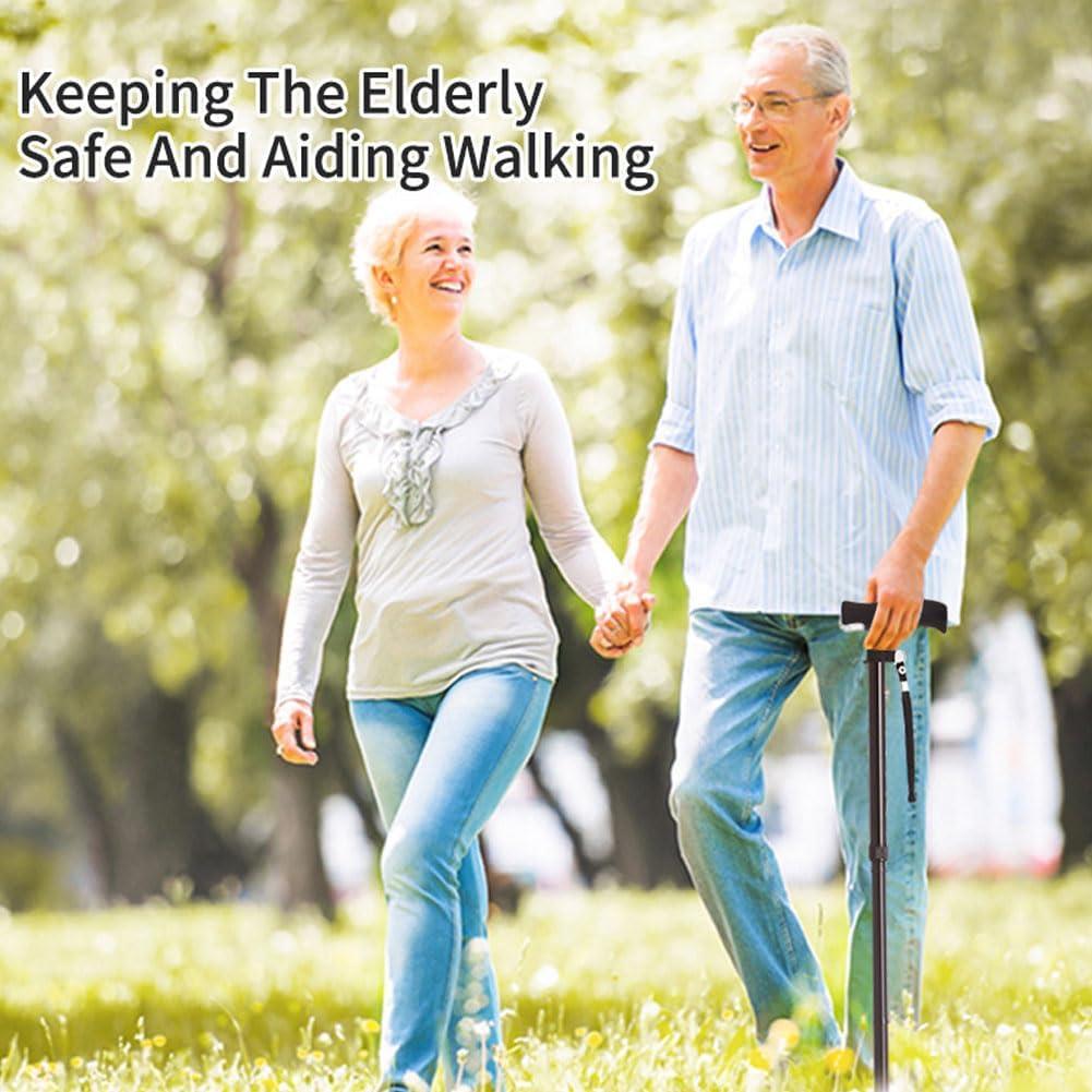 Bastón de Senderismo Plegable YOBOKO Aluminio Antideslizante 85-95 cm