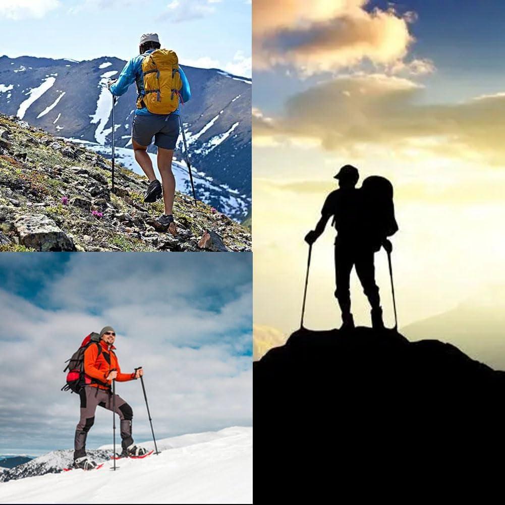 Bastón de Senderismo Plegable YOBOKO Aluminio Antideslizante 85-95 cm