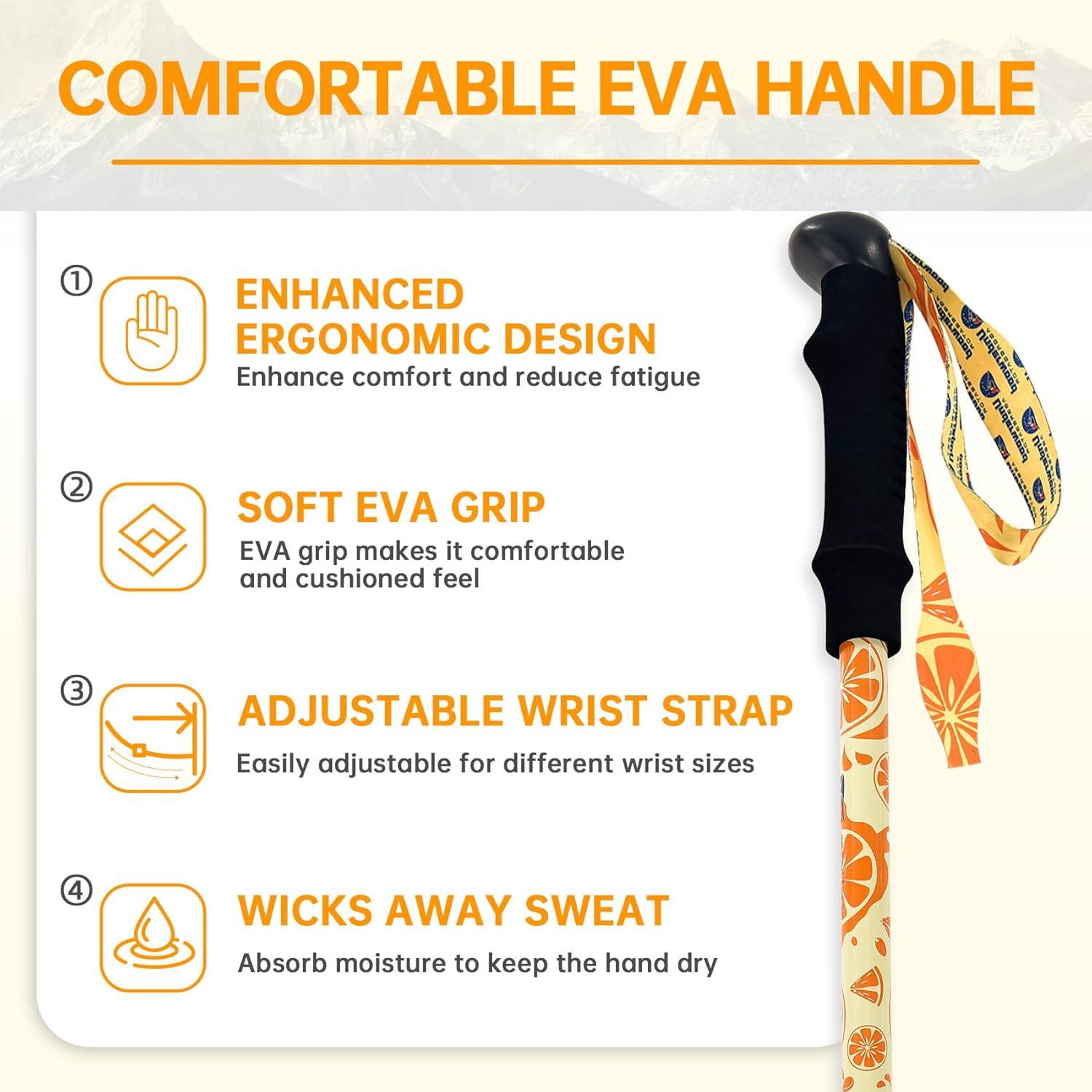 Bastones de Senderismo Plegables Underwood para Niños - 2 Piezas