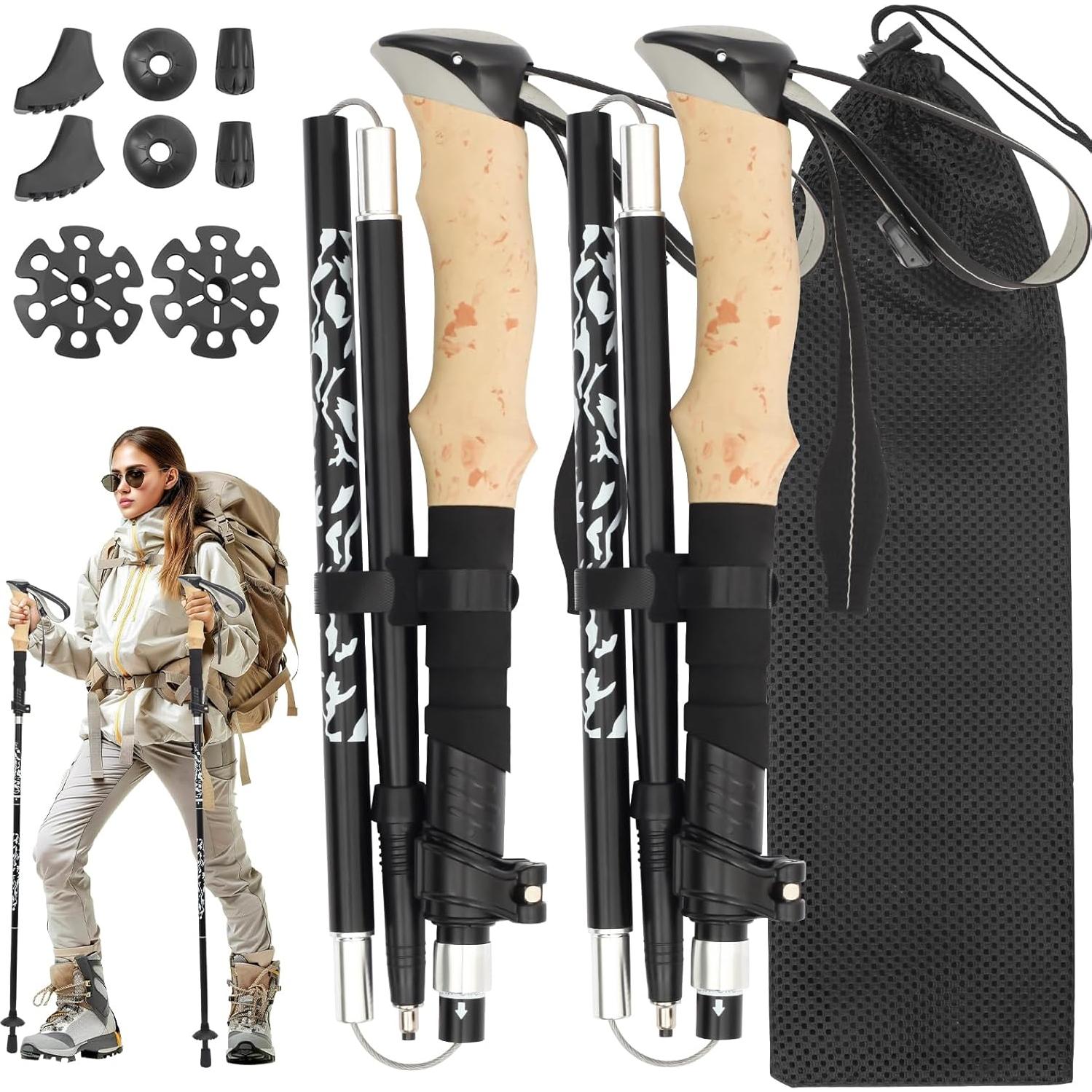 Bastones de Senderismo Plegables SpaceInside 130 cm Aluminio