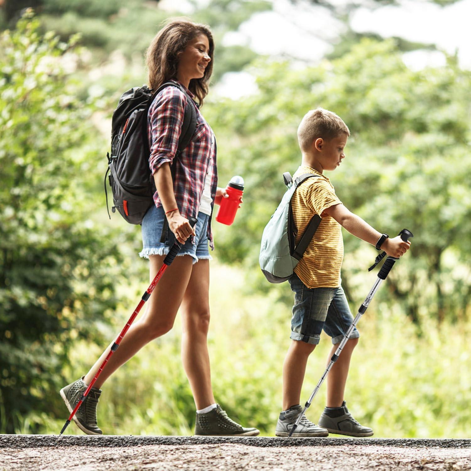 Bastones de Senderismo Ynaize 2 Piezas Aluminio Ligeros 109 cm