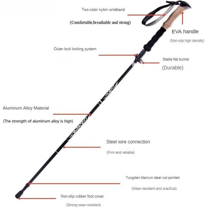 Bastones de Trekking Plegables Genérico 110-130 cm Livianos