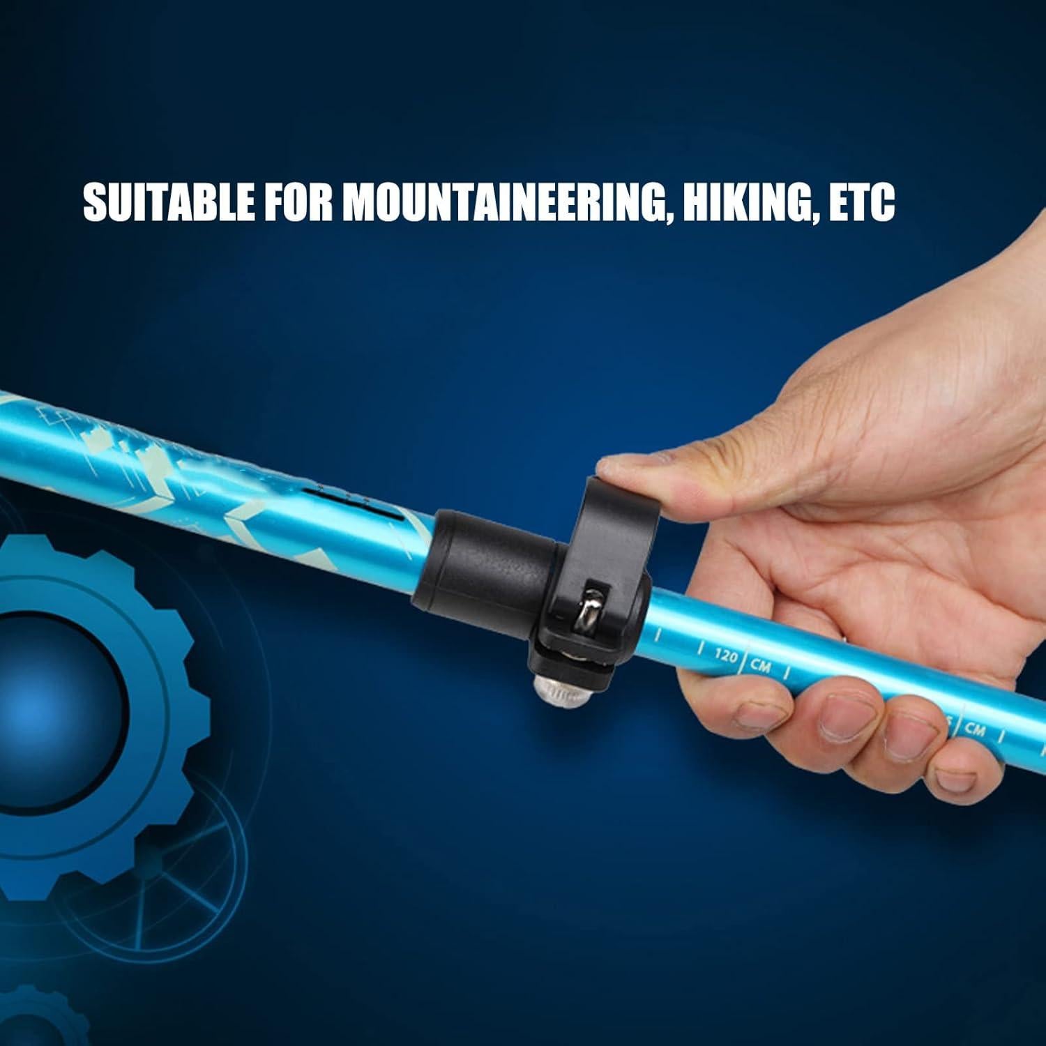 Bastón de Senderismo Telescópico Topyond Aluminio 125cm