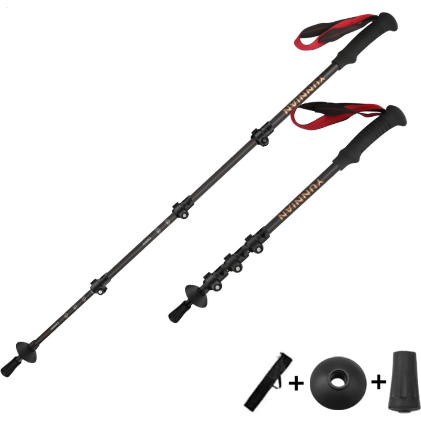 Bastón de Trekking Ultraligero Jahreszeit TUTU 130 cm Fibra de Carbono